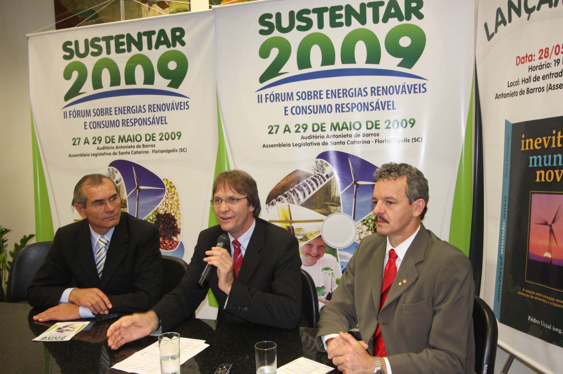 Coletiva de lançamento do Sustentar 2009 – II Fórum sobre Energias Renováveis e Consumo Responsável