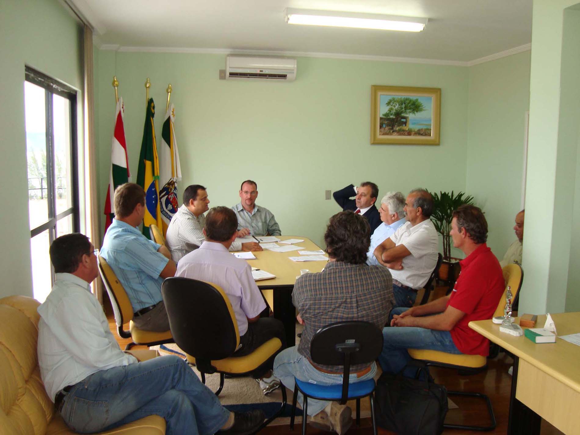 Deputado Décio Góes em encontro com prefeito de Laguna e representante da SEAP