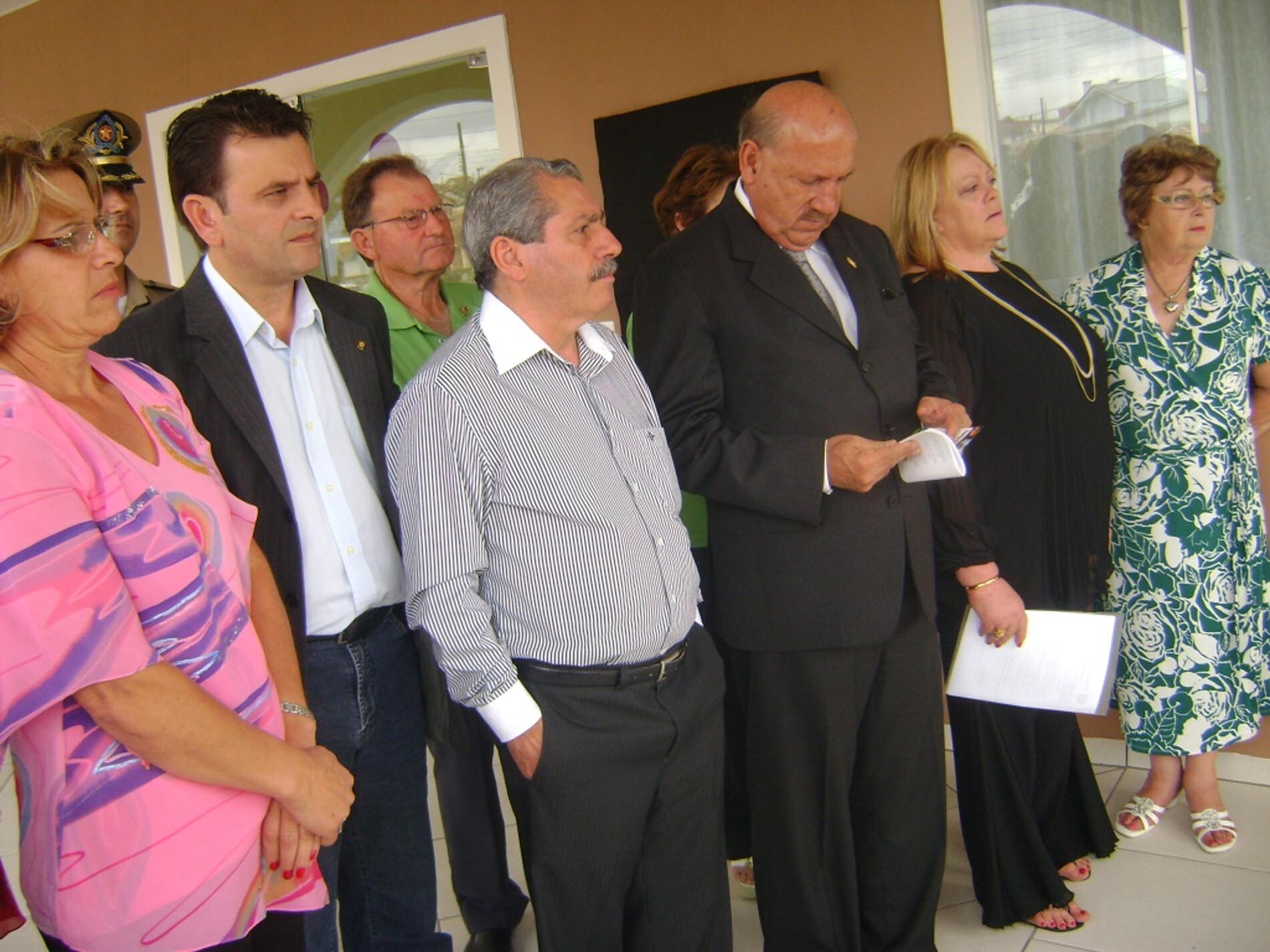 Ao participar da inauguração do Asilo Lar Menino Deus