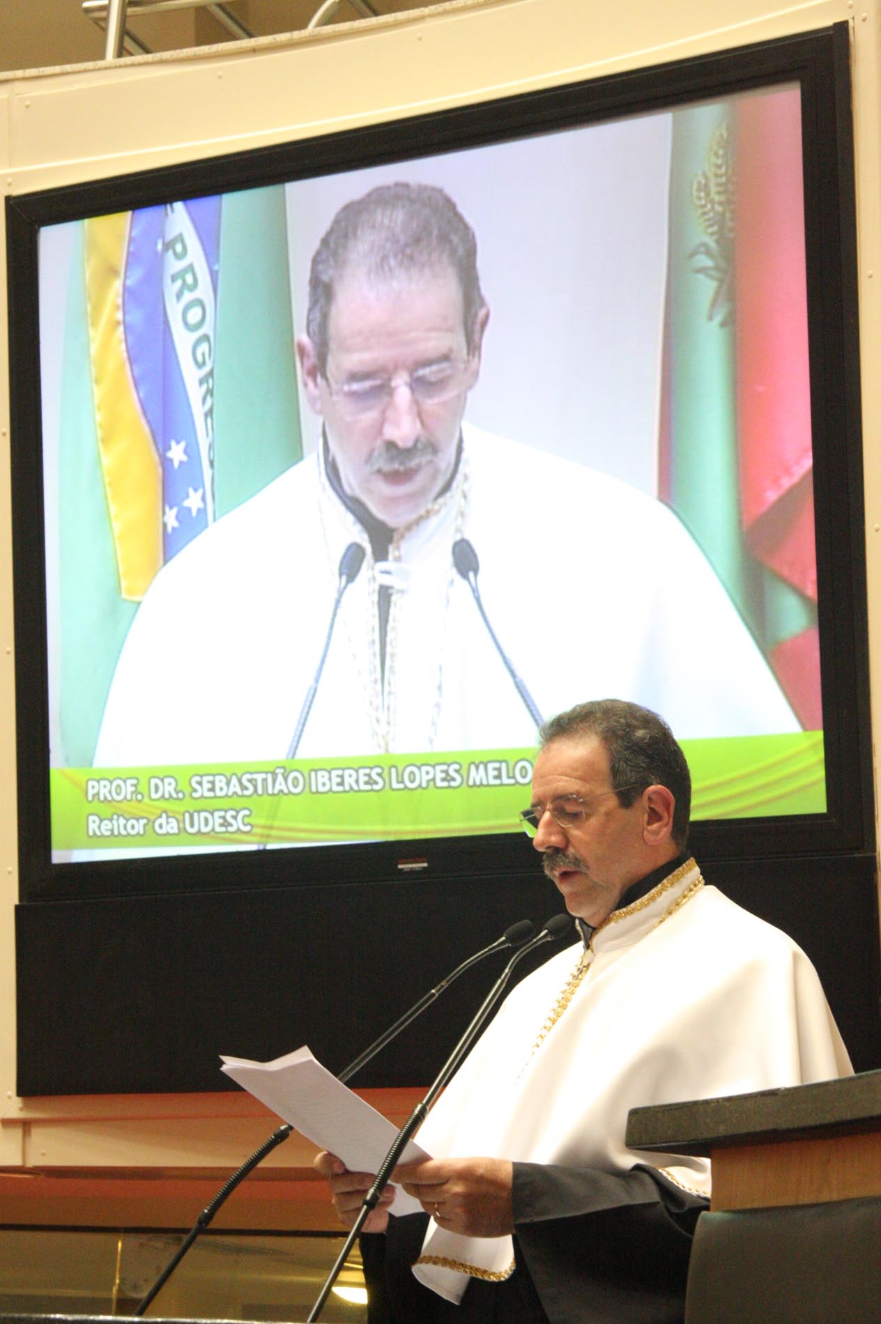 Professor Doutor Sebastião Iberes Lopes Melo - Reitor da UDESC