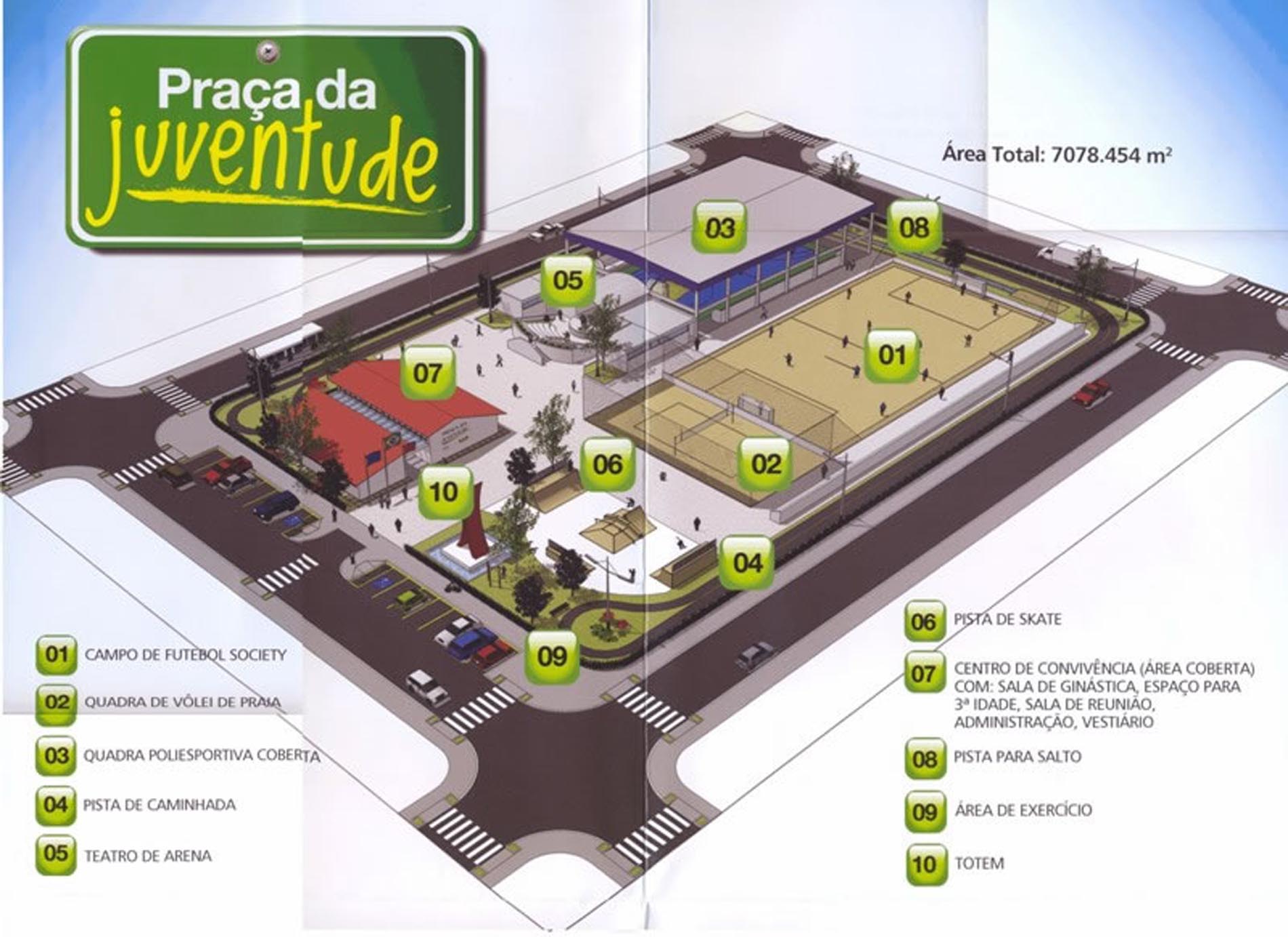 Praça da juventude em Itajaí