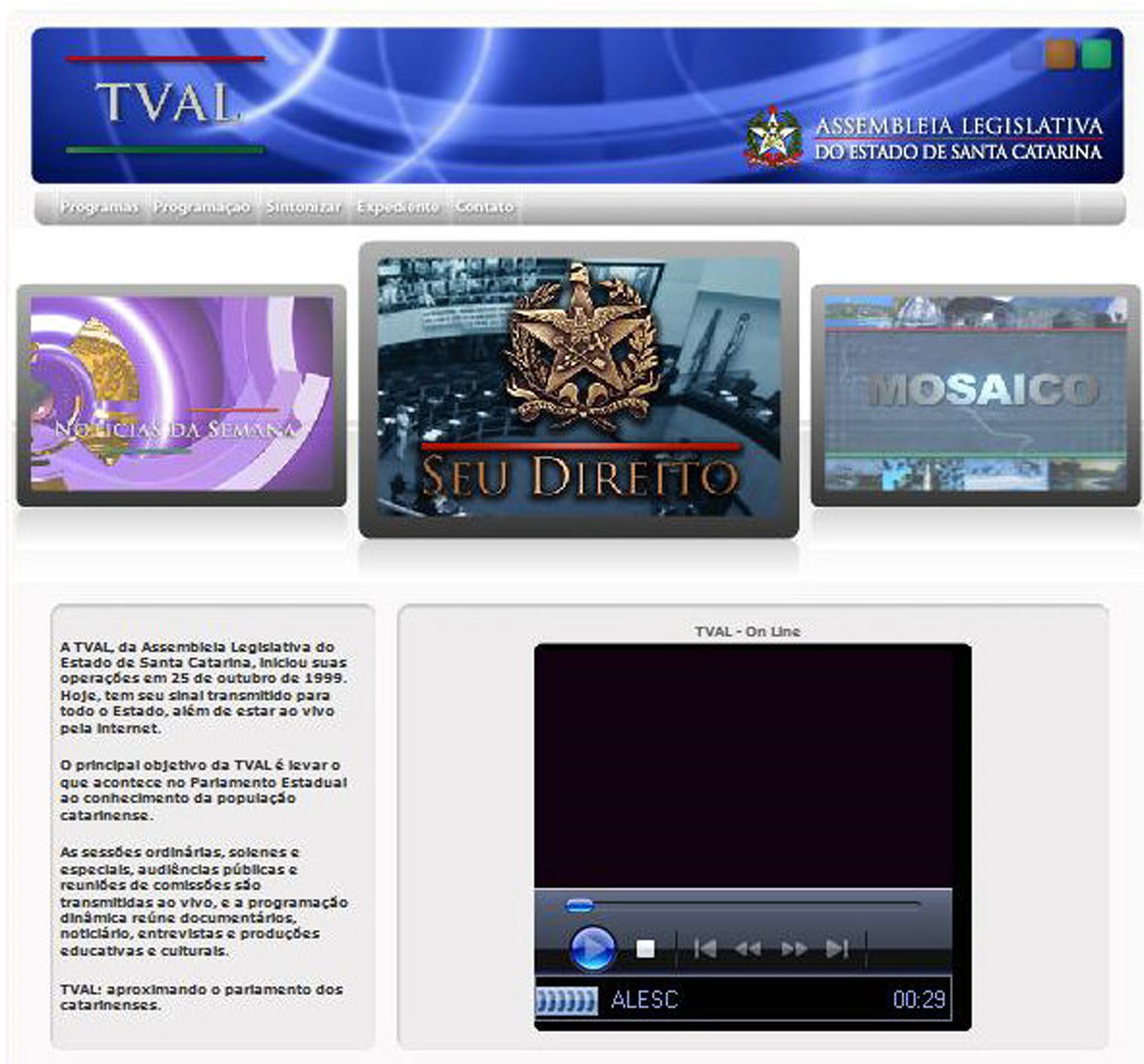 Lançamento do Site da TVAL