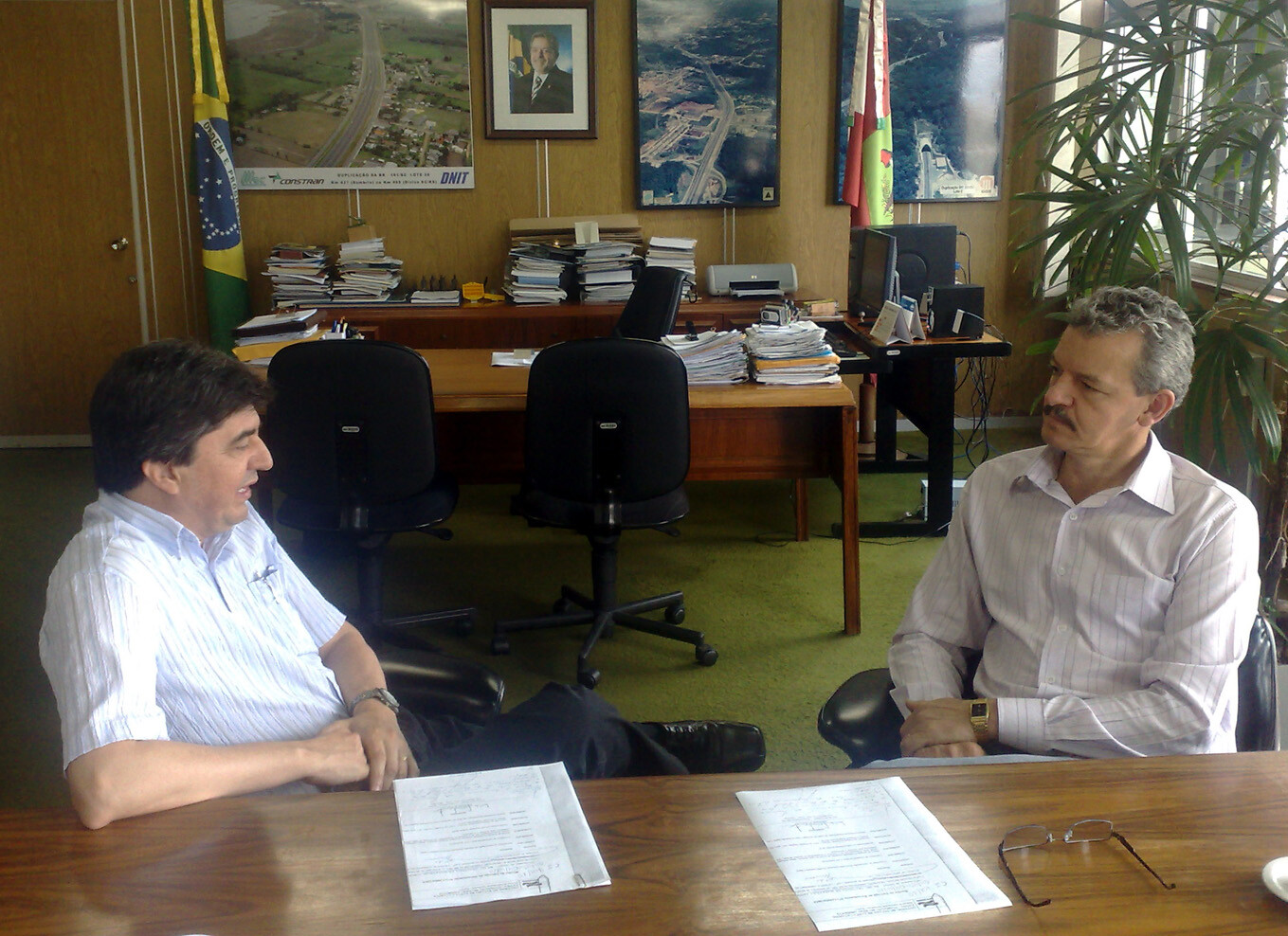 Dos Gabinetes – Dresch discute com Dnit inauguração de trevo na BR-282 e obras em Pinhalzinho e Mara