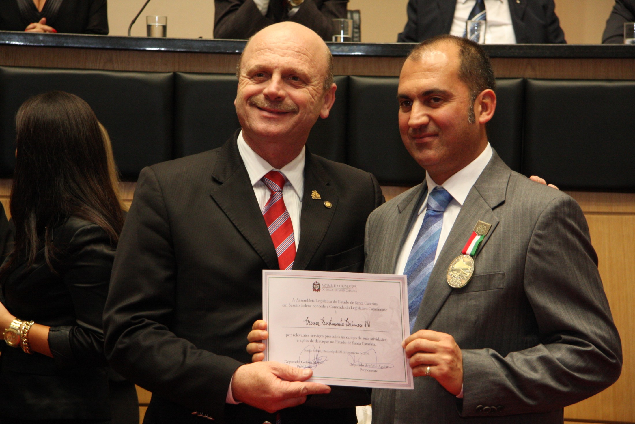 Sessão Solene de Concessão de Medalhas - Ronaldo Benedet e João Paulo Borges de Freitas - CECRISA