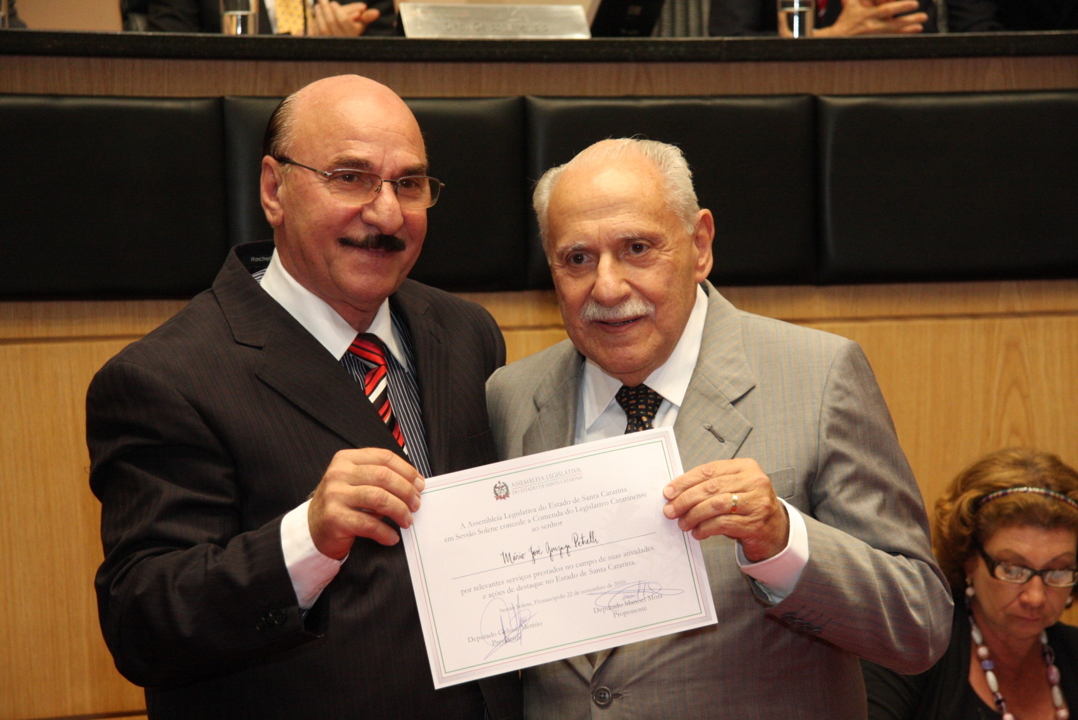 Sessão Solene de Concessão de Medalhas - Manoel Mota e Mário José Gonzaga Petrelli