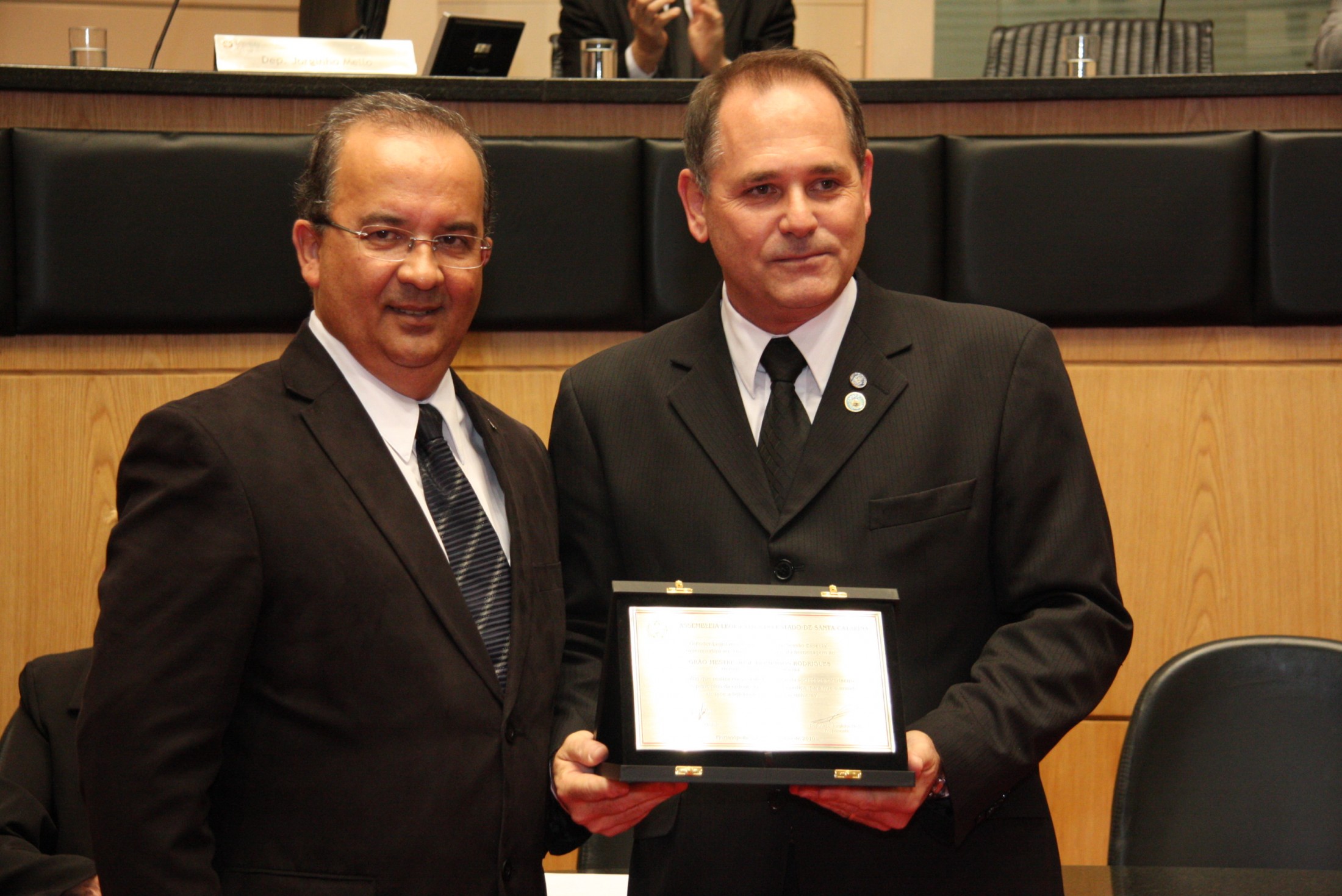 Deputado Jorginho Mello e João Eduardo Noal Berbigier