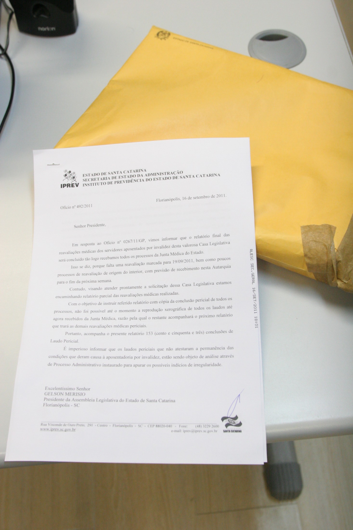 Iprev encaminha relatório parcial das avaliações médicas sobre aposentadorias por invalidez
