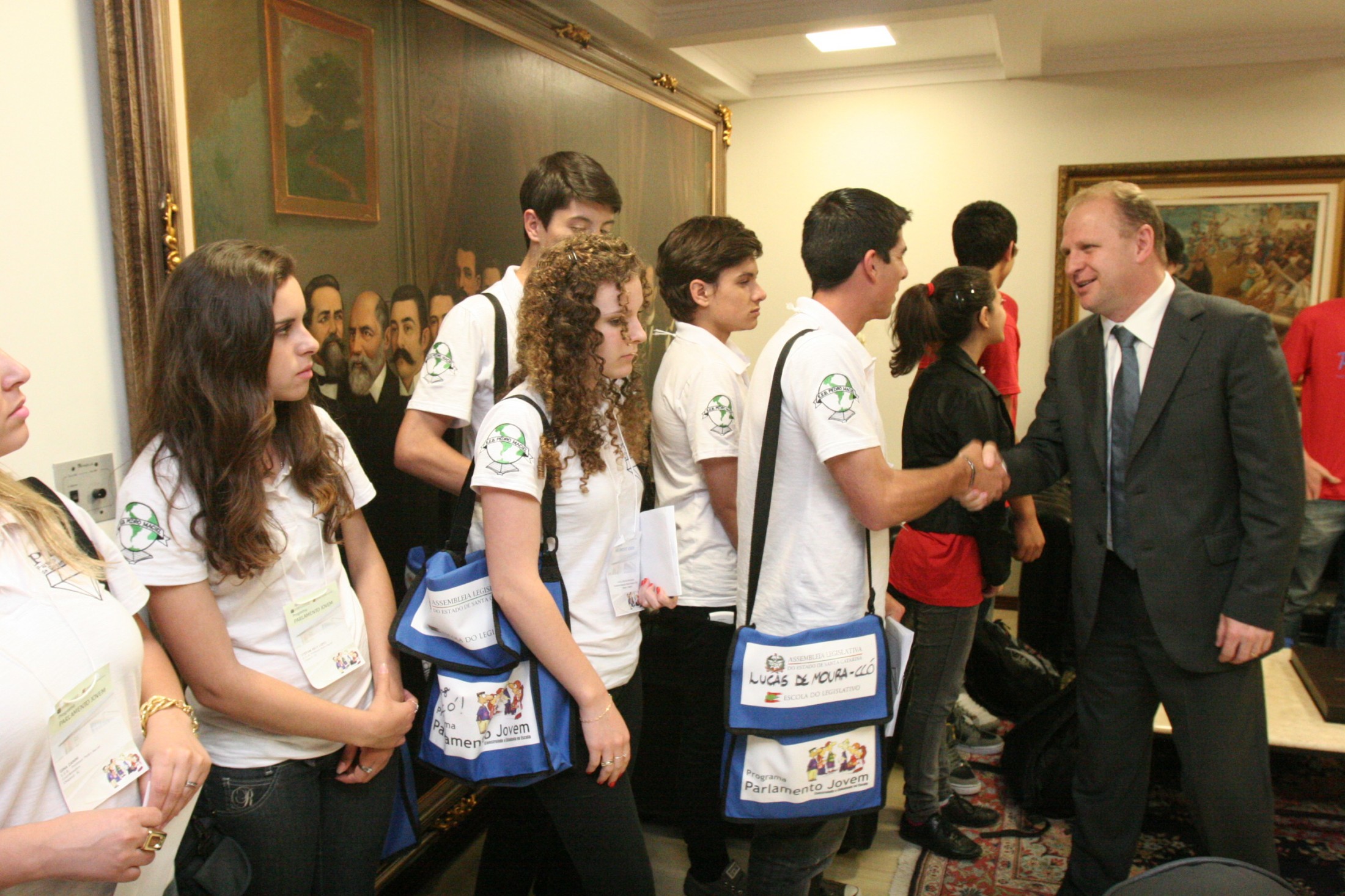 Parlamento Jovem visita a Presidência da Alesc