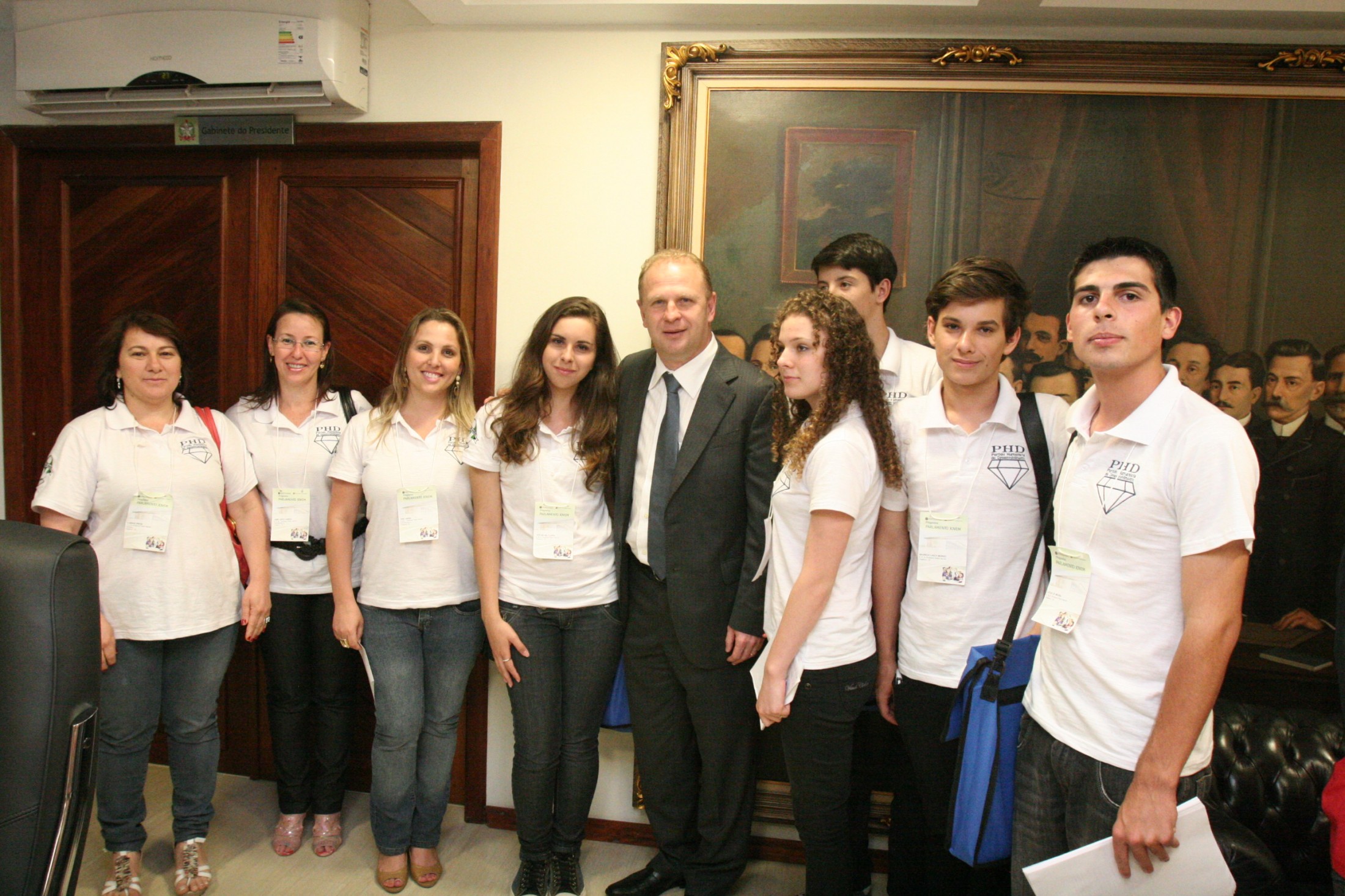 Parlamento Jovem visita a Presidência da Alesc