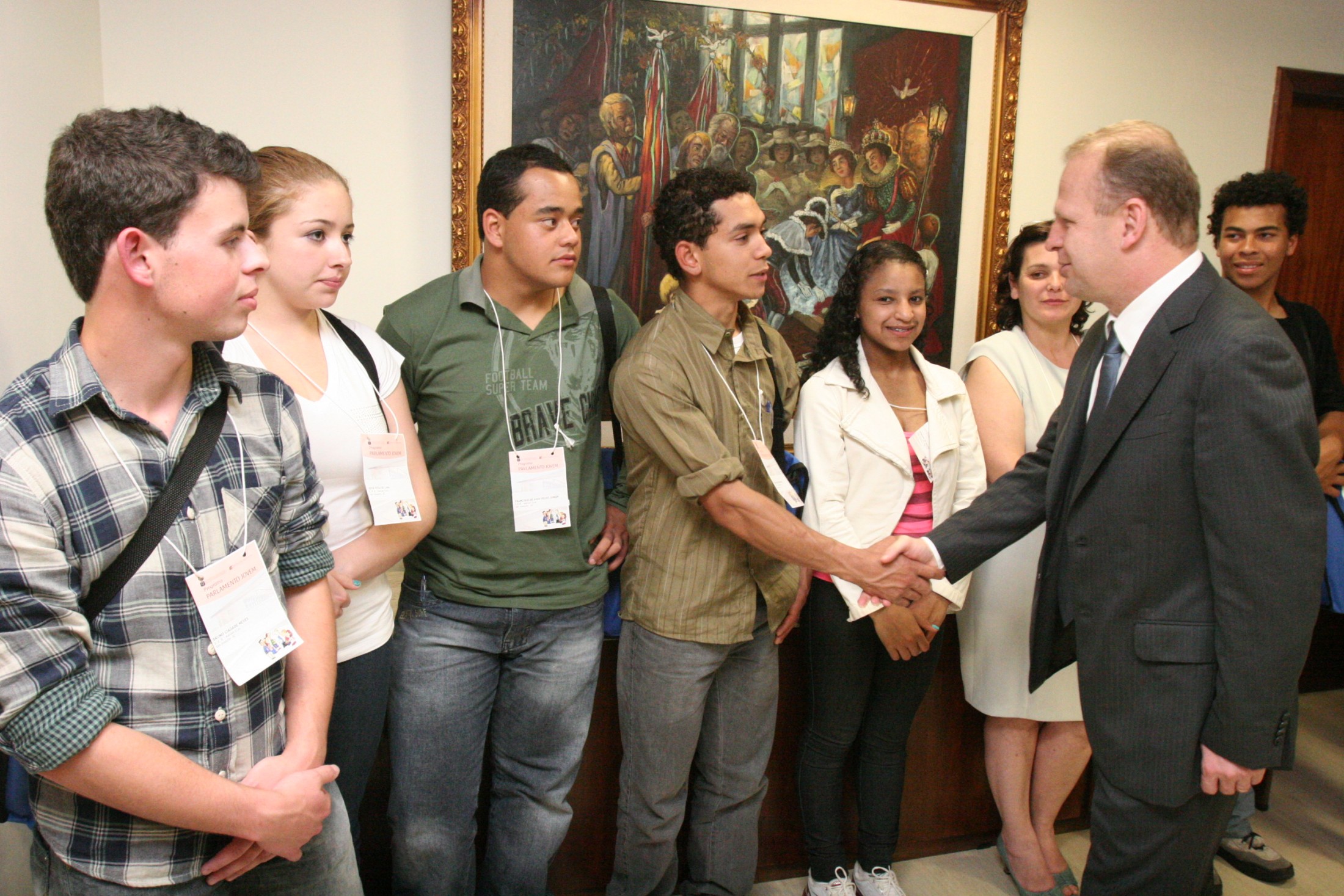 Parlamento Jovem visita a Presidência da Alesc