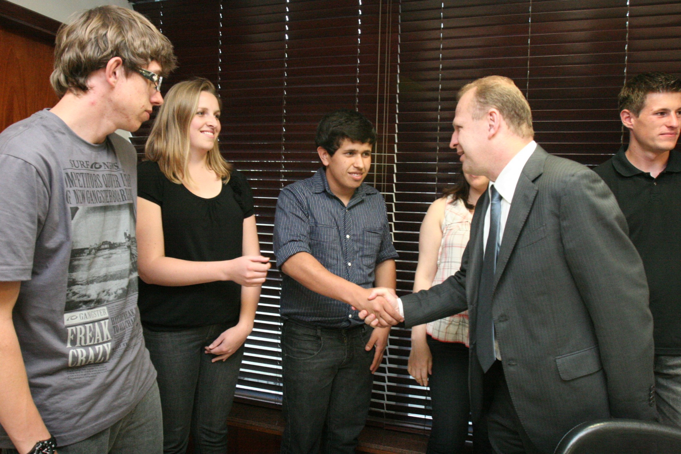 Parlamento Jovem visita a Presidência da Alesc