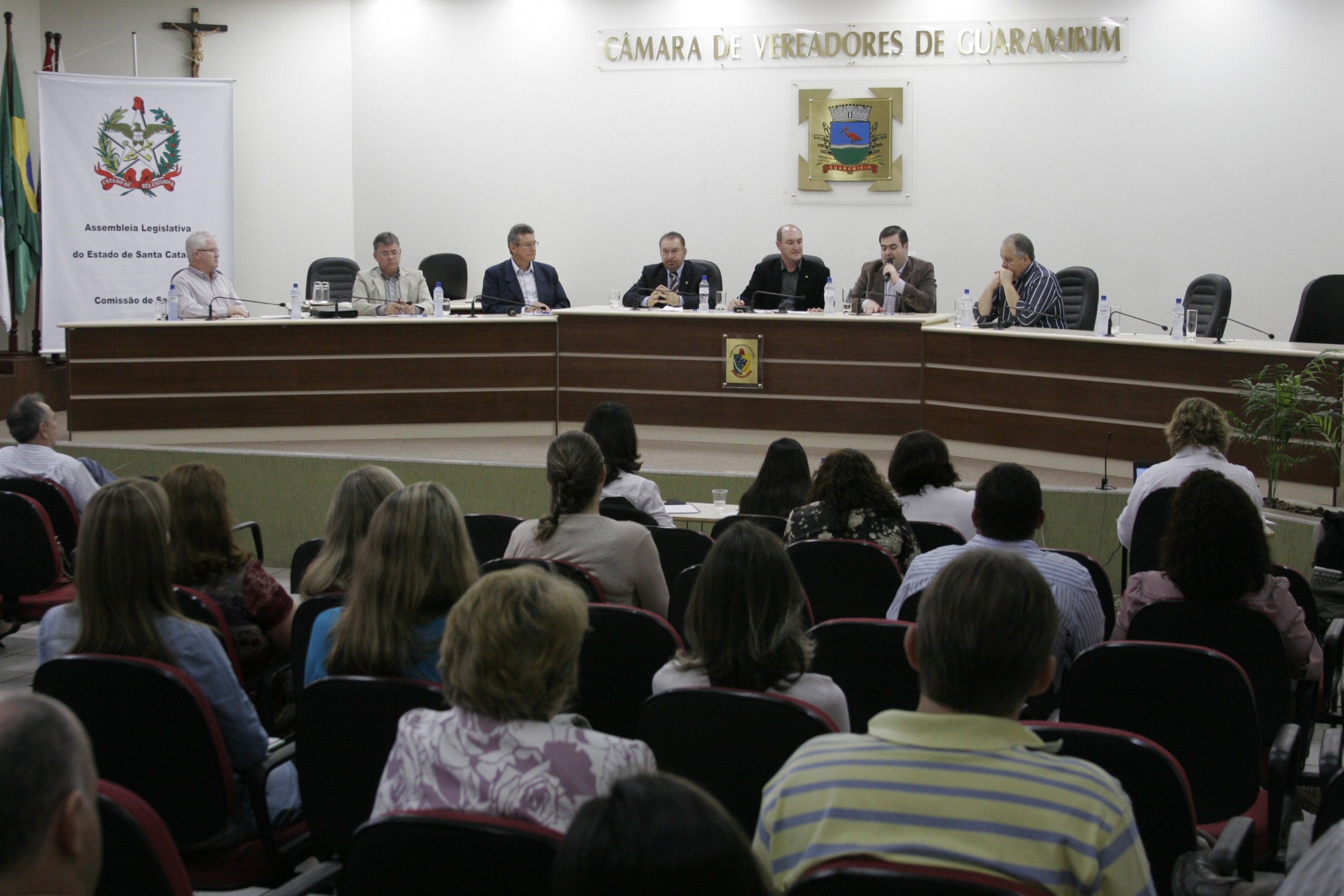Audiência Pública referente ao Fórum Parlamentar para acompanhar e debater a Situação Econômica dos Hospitais Filantrópicos e Fundações Hospitalares do Estado de Santa Catarina - Guaramirim