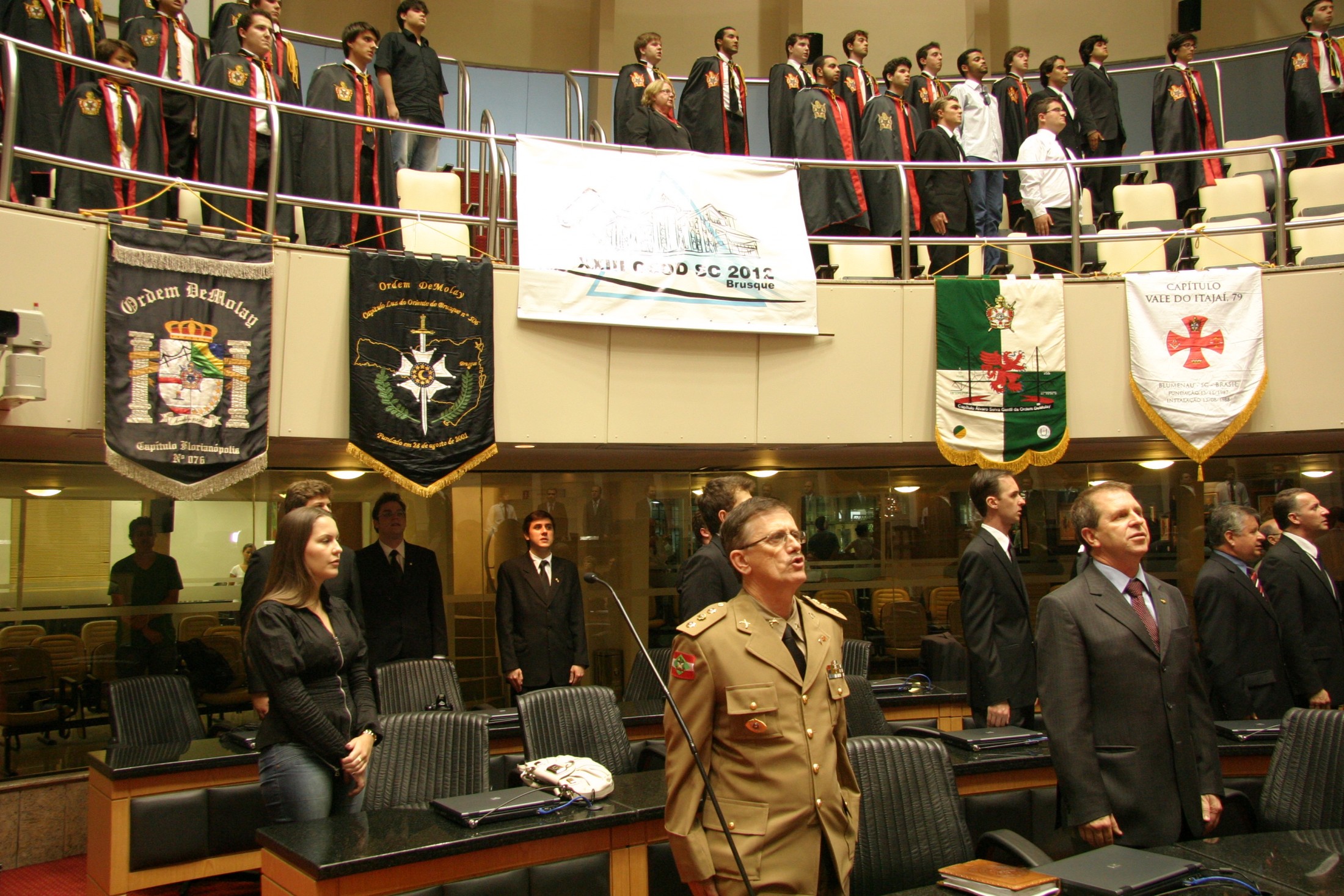 Sessão Especial em homenagem à Ordem DeMolay para o Brasil pela passagem dos seus 25 anos de atividades em Santa Catarina