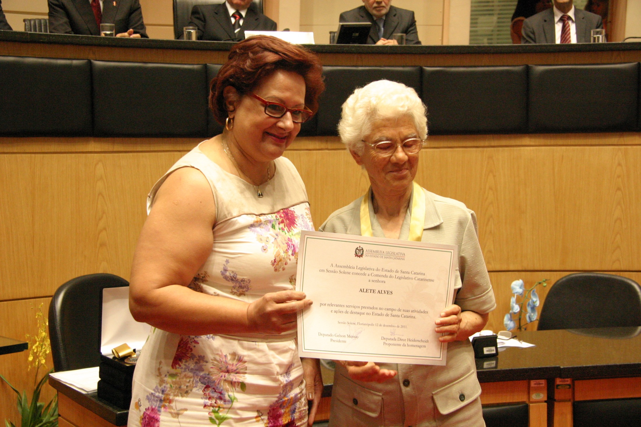 Dirce Heiderscheidt e Alete Alves