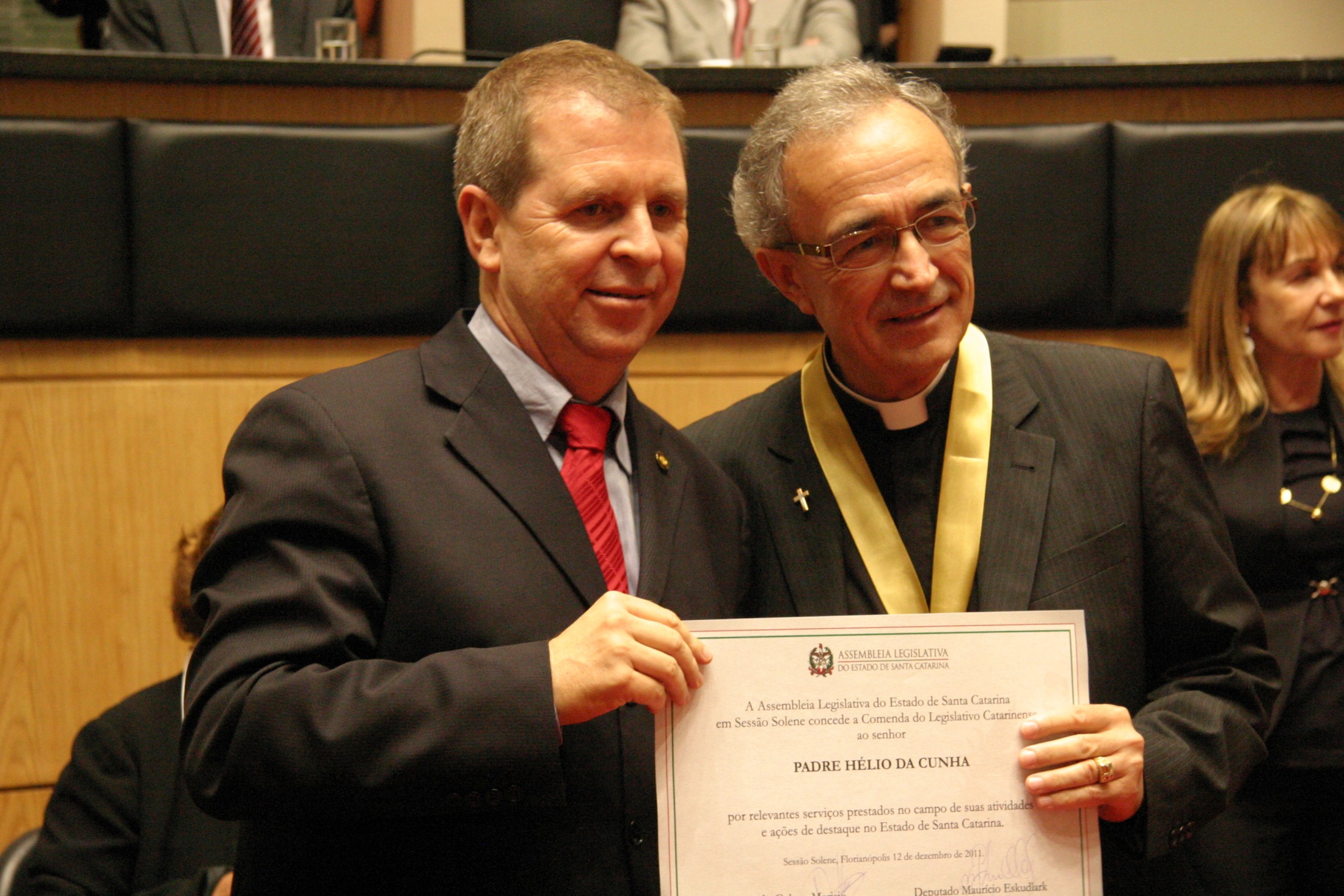 Maurício Eskudlark e Padre Hélio da Cunha