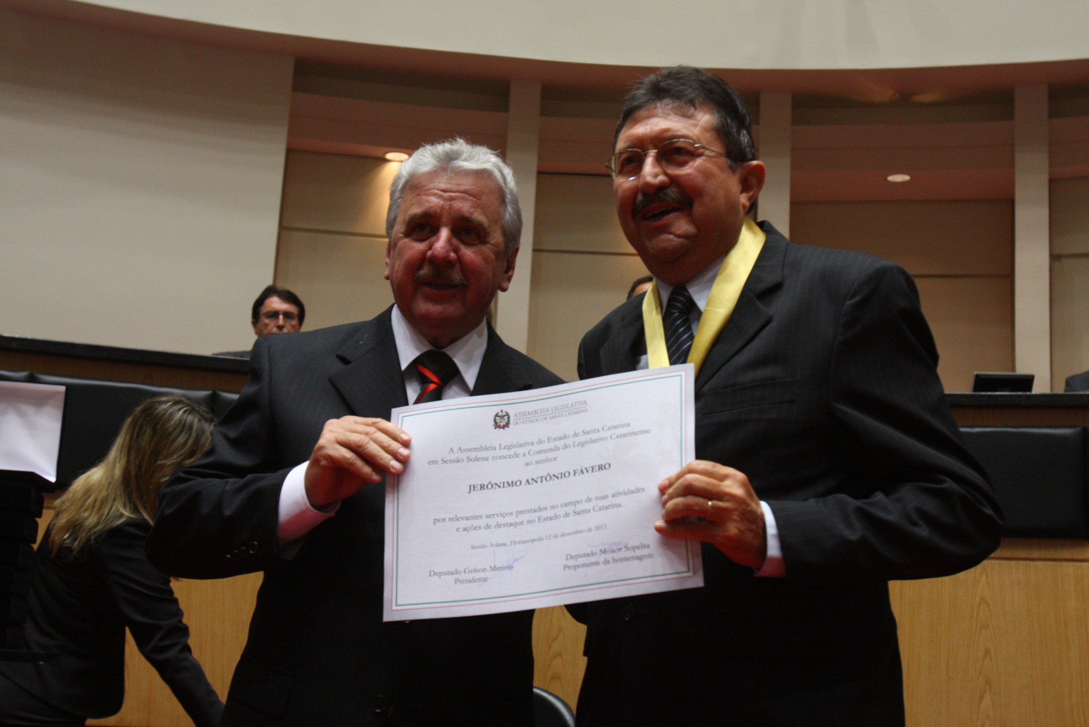Moacir Sopelsa e Jeronimo Antonio Fávaro