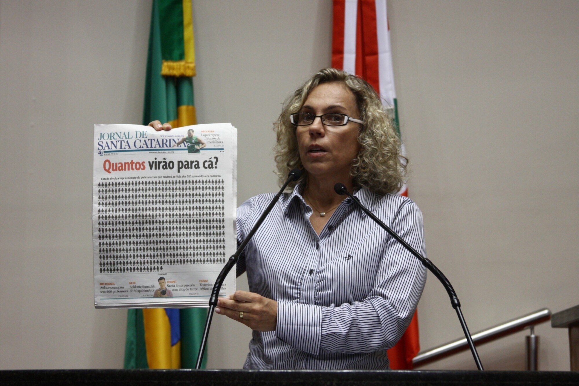 Ana Paula Lima afirma que SC é destaque negativo na segurança