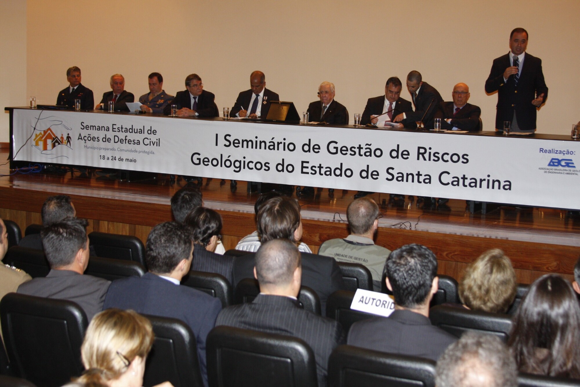 1° Seminário de Gestão de Risco Geológico do Estado de Santa Catarina