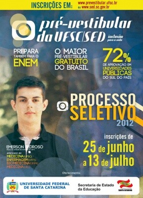 Pré-Vestibular da UFSC/SED abre inscrições