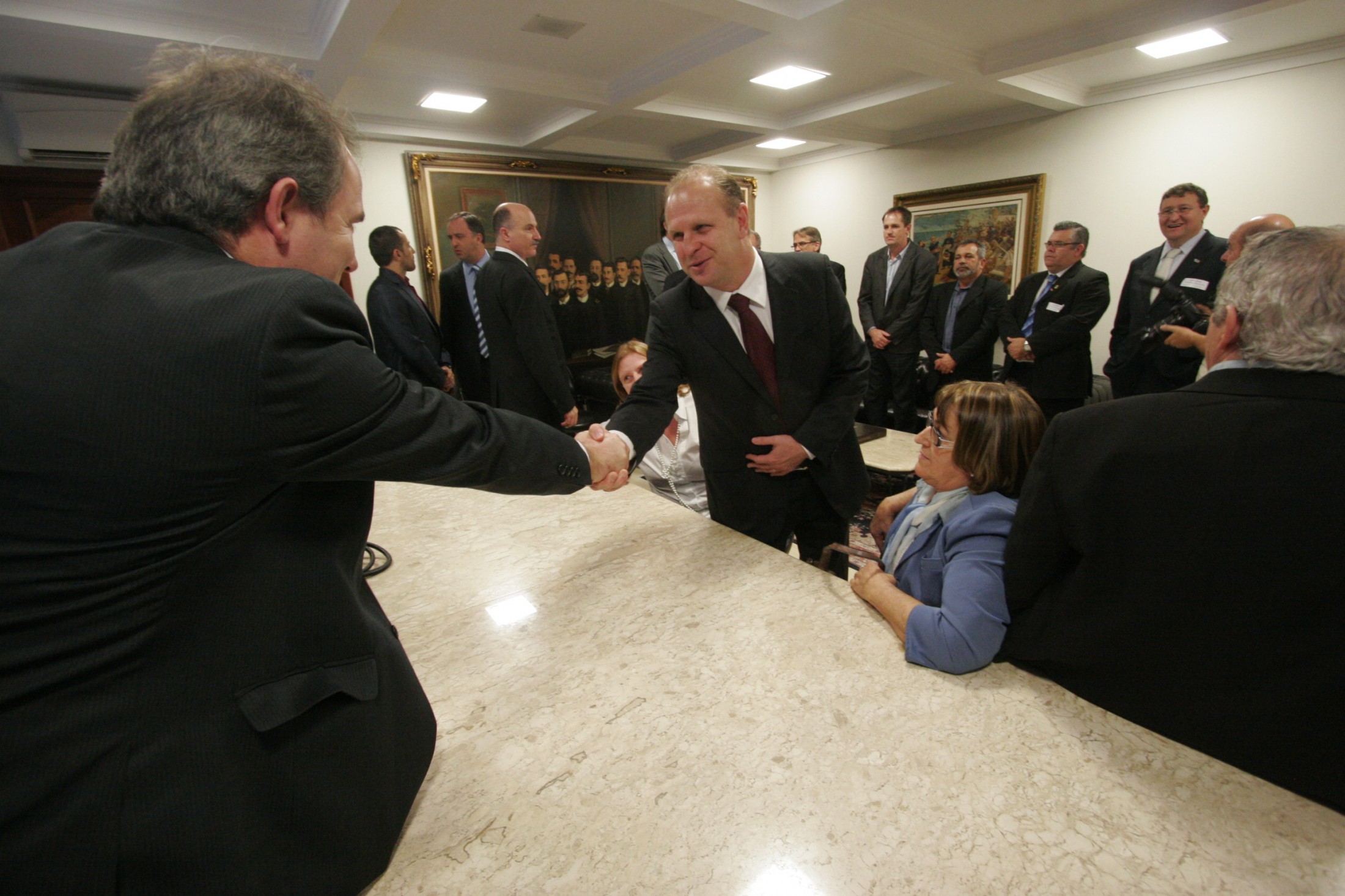 Presidente recebe comitiva de Joinville