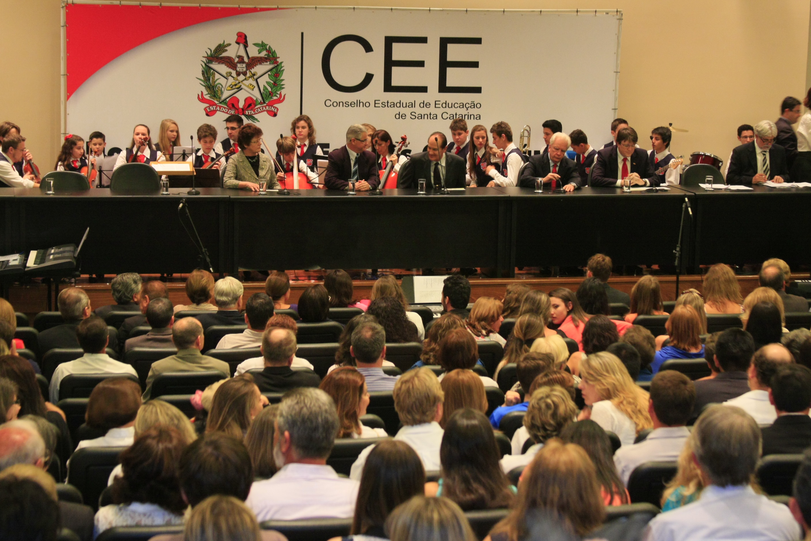 Premiação das Escolas Centenárias de Santa Catarina. Foto: Carlos Kilian