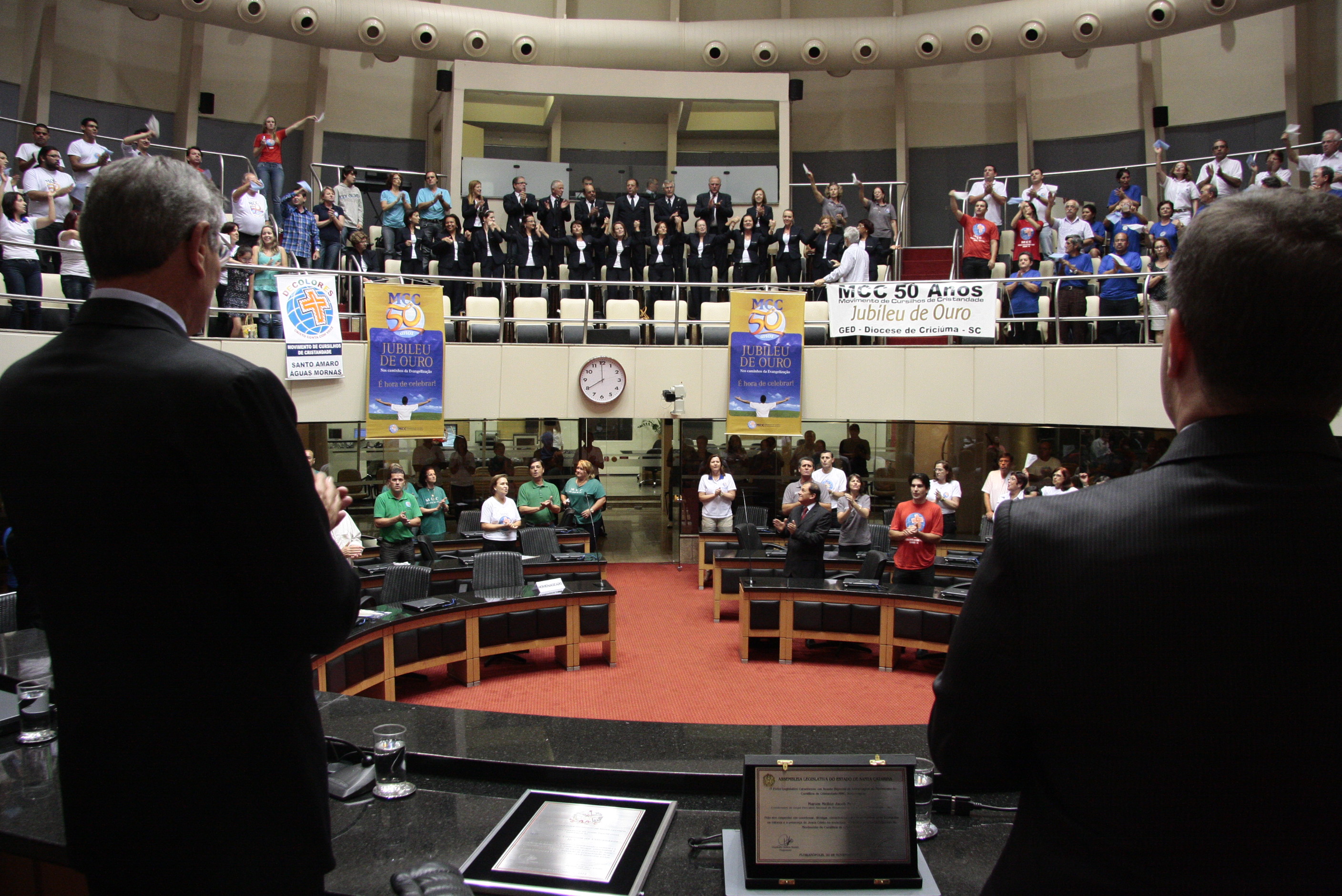 Sessão Especial em homenagem ao Movimento de Cursilhos de Cristandade - MCC, pela passagem dos seus 50 anos no Brasil e 42 anos em Santa Catarina. Foto:Miriam Zomer