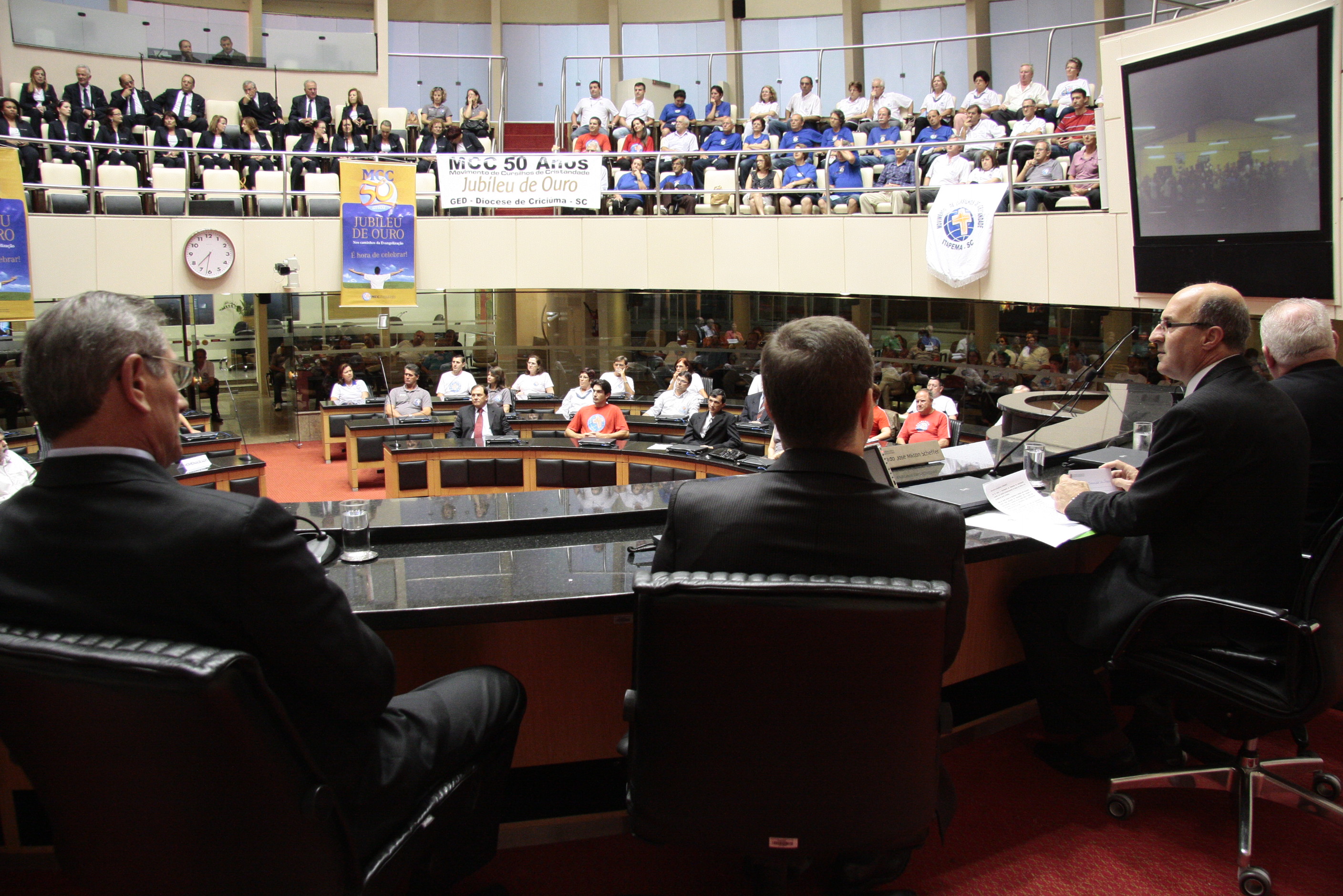 Sessão Especial em homenagem ao Movimento de Cursilhos de Cristandade - MCC, pela passagem dos seus 50 anos no Brasil e 42 anos em Santa Catarina. Foto:Miriam Zomer