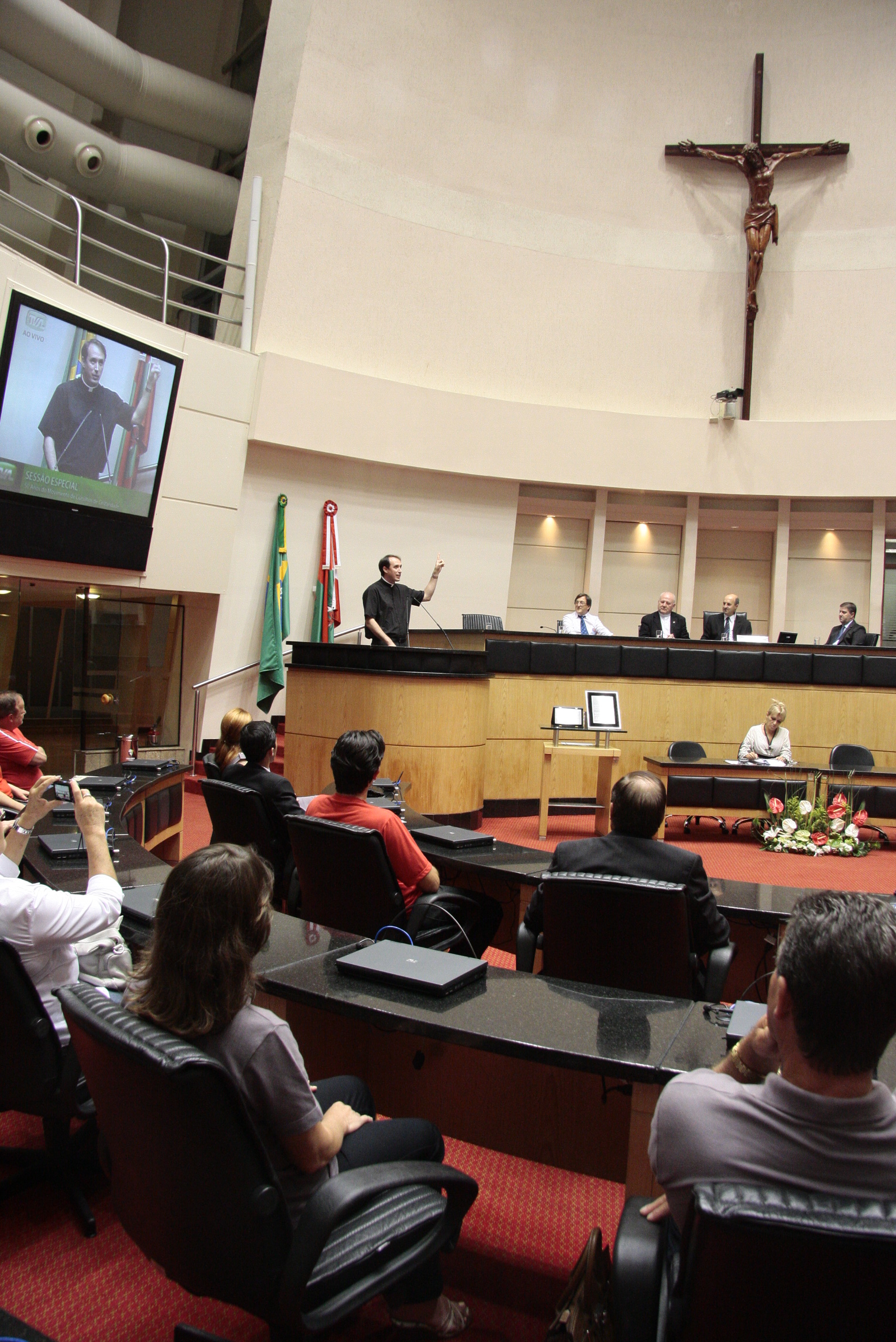 Sessão Especial em homenagem ao Movimento de Cursilhos de Cristandade - MCC, pela passagem dos seus 50 anos no Brasil e 42 anos em Santa Catarina. Foto:Miriam Zomer