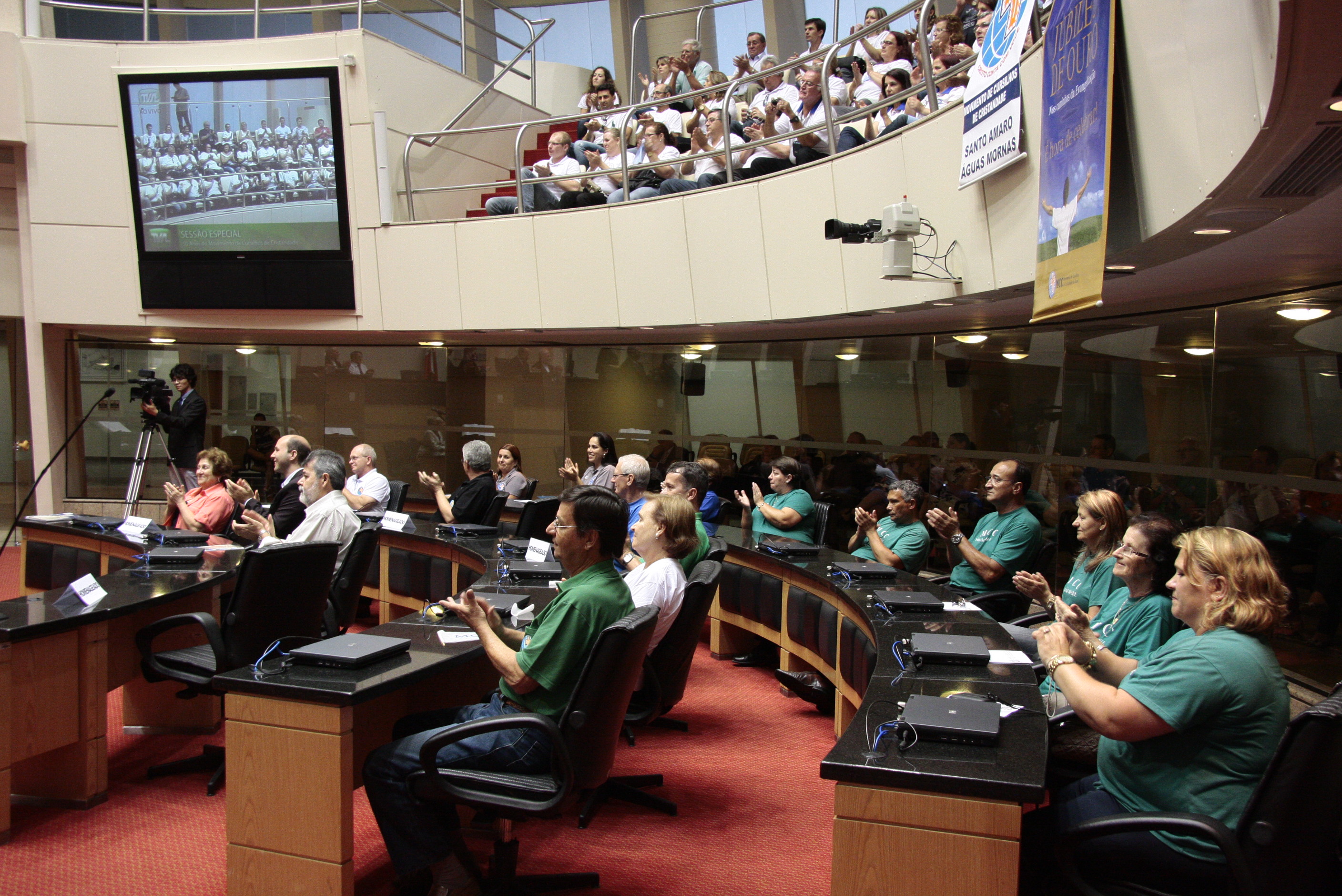 Sessão Especial em homenagem ao Movimento de Cursilhos de Cristandade - MCC, pela passagem dos seus 50 anos no Brasil e 42 anos em Santa Catarina. Foto:Miriam Zomer
