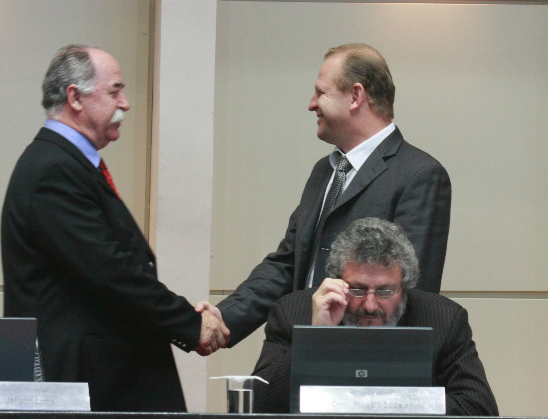Sessão Ordinaria -  Deputado Romildo Titon (PMDB)  e Presidente  Gelson Merisio (PSD) - Foto Carlos Kilian