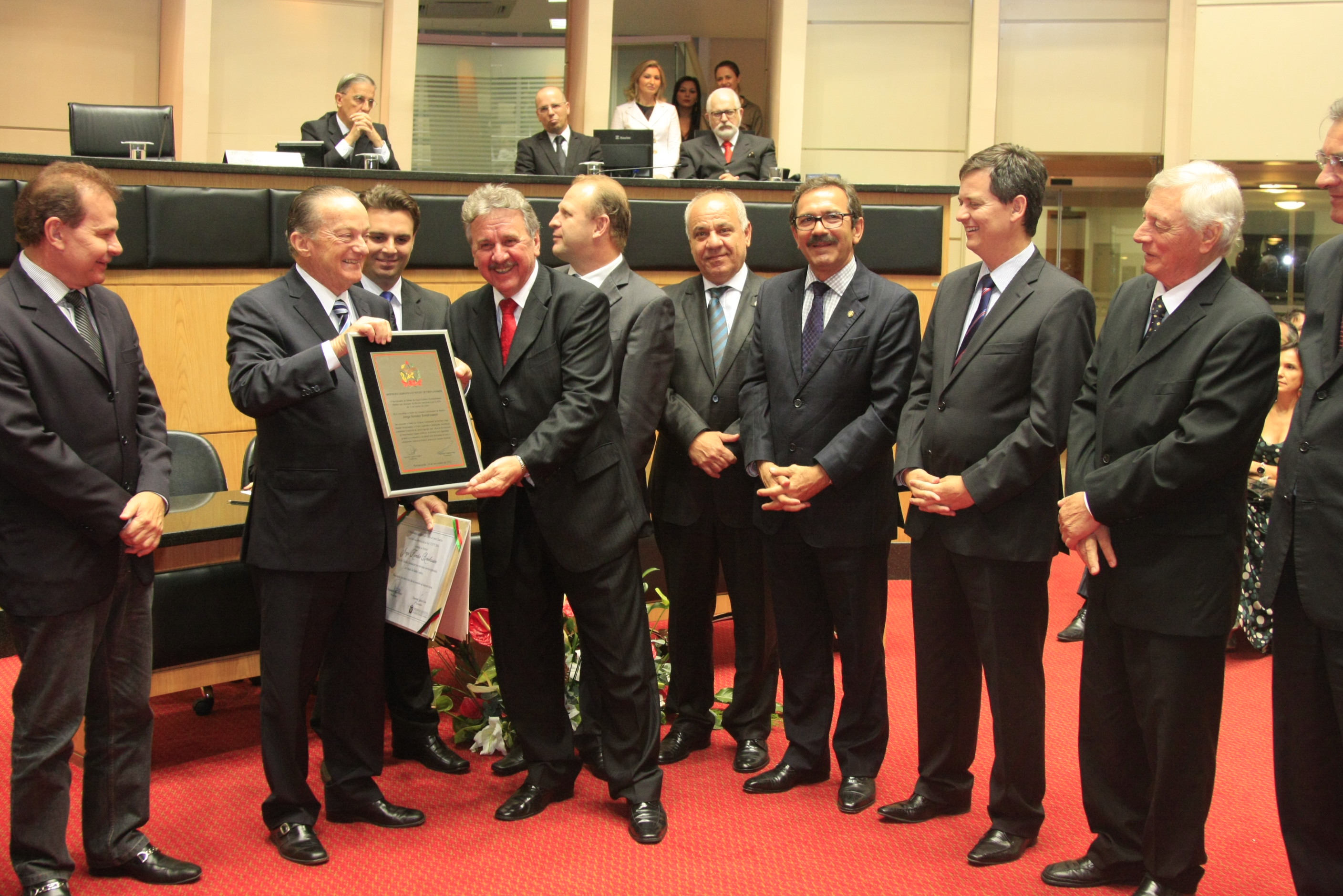 Sessão Solene de concessão de Título de Cidadão Catarinense ao Senhor Jorge Konder Borhausen