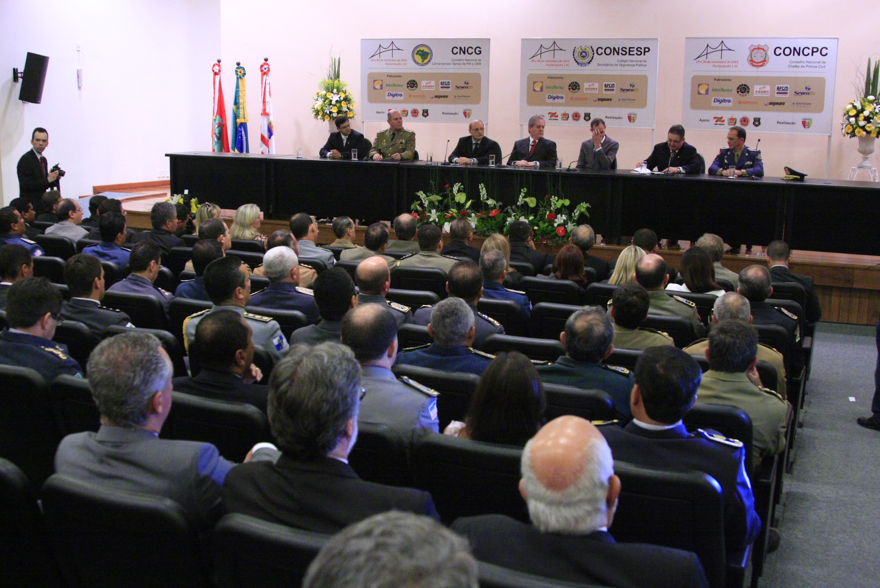 Abertura das Reuniões Simultâneas do Colégio Nacional de Secretários de Segurança Pública. Foto: Lucas Gabriel Diniz