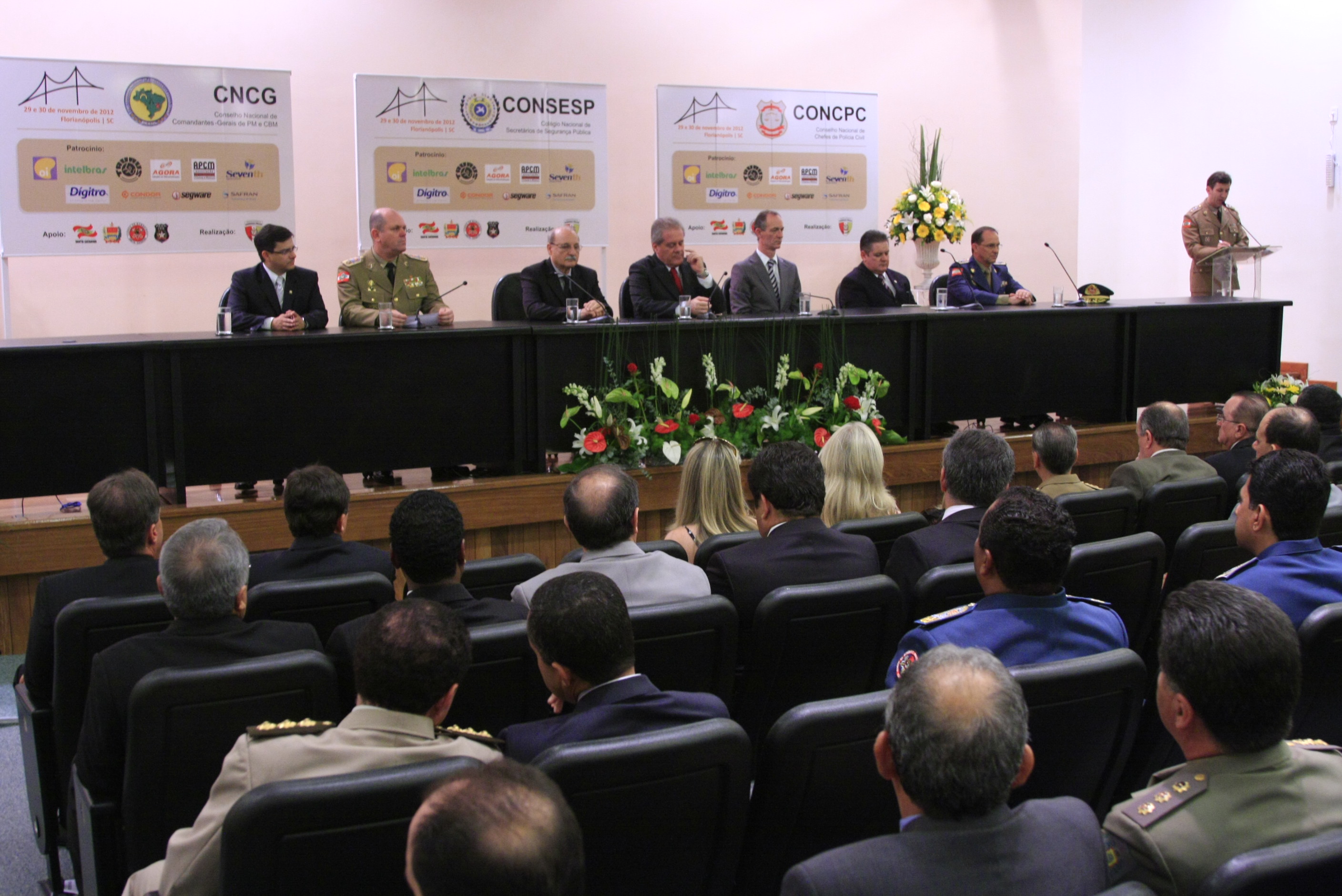 Abertura das Reuniões Simultâneas do Colégio Nacional de Secretários de Segurança Pública. Foto: Lucas Gabriel Diniz