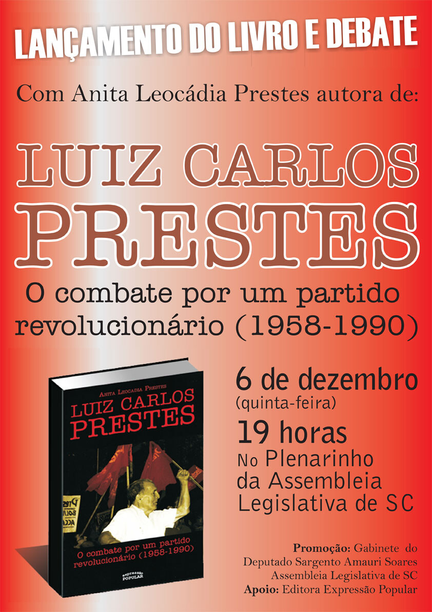 Historiadora Anita Leocádia lança em Florianópolis livro sobre Prestes