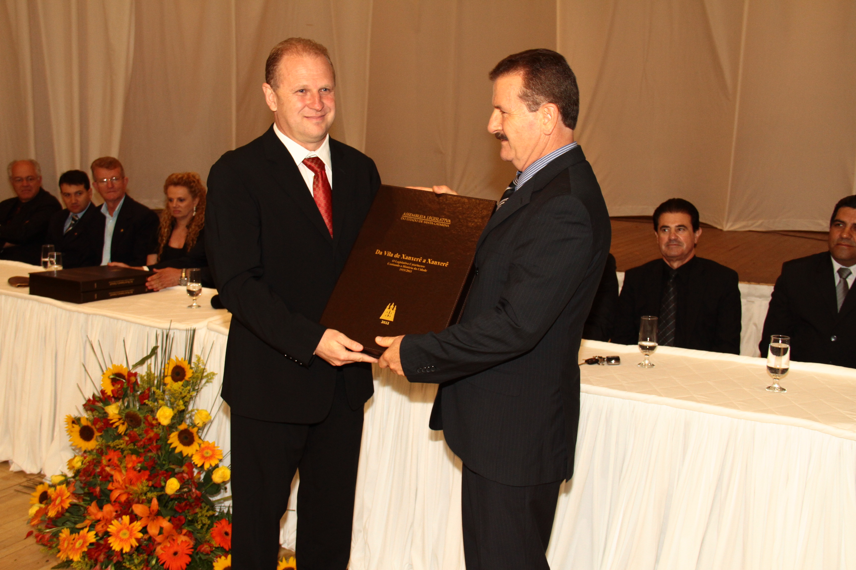 Ato Parlamentar de Entrega do Livro em Homenagem ao Município de Xanxerê, e concessão de título de cidadão Xanxerense ao Deputado Gelson Merisio.   Foto: Miriam Zomer