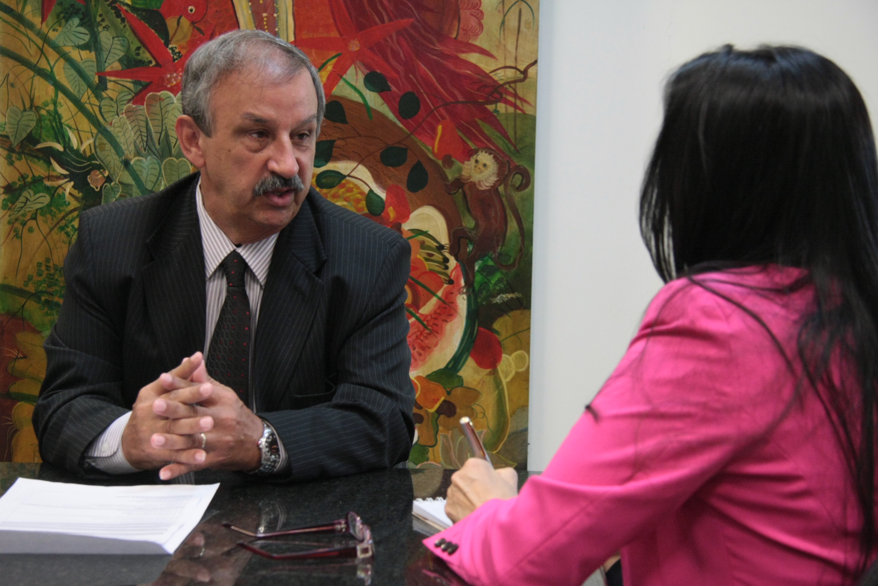 Entrevista com Célio Spagnoli, vice-presidente da Fecomércio. Foto: Miriam Zomer