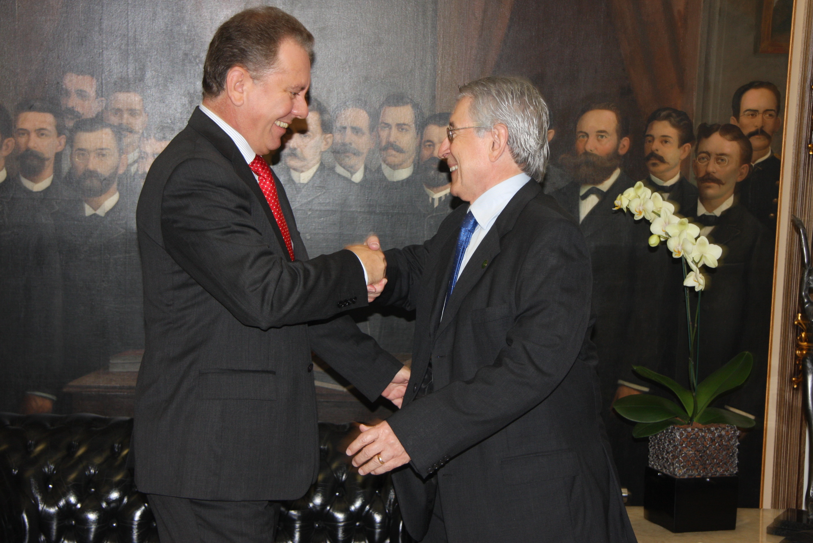 Presidente da Fiesc, Glauco Côrte, faz visita de cortesia ao Presidente da Assembleia Legislativa de Santa Catarina, deputado Joares Ponticelli.