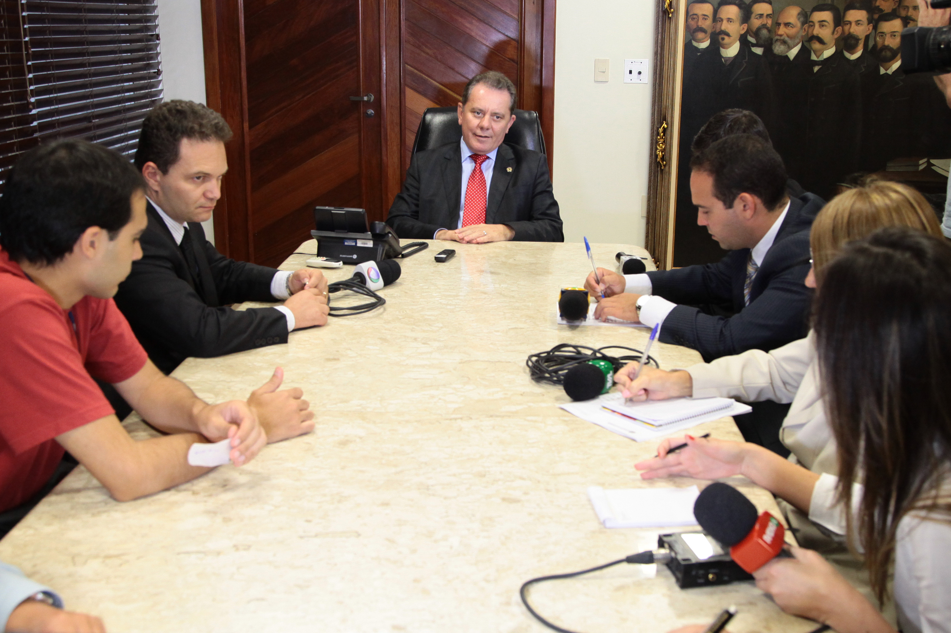 Entrevista Coletiva com o Presidente da Alesc, Deputado Joares Ponticelli. Foto: Miriam Zomer