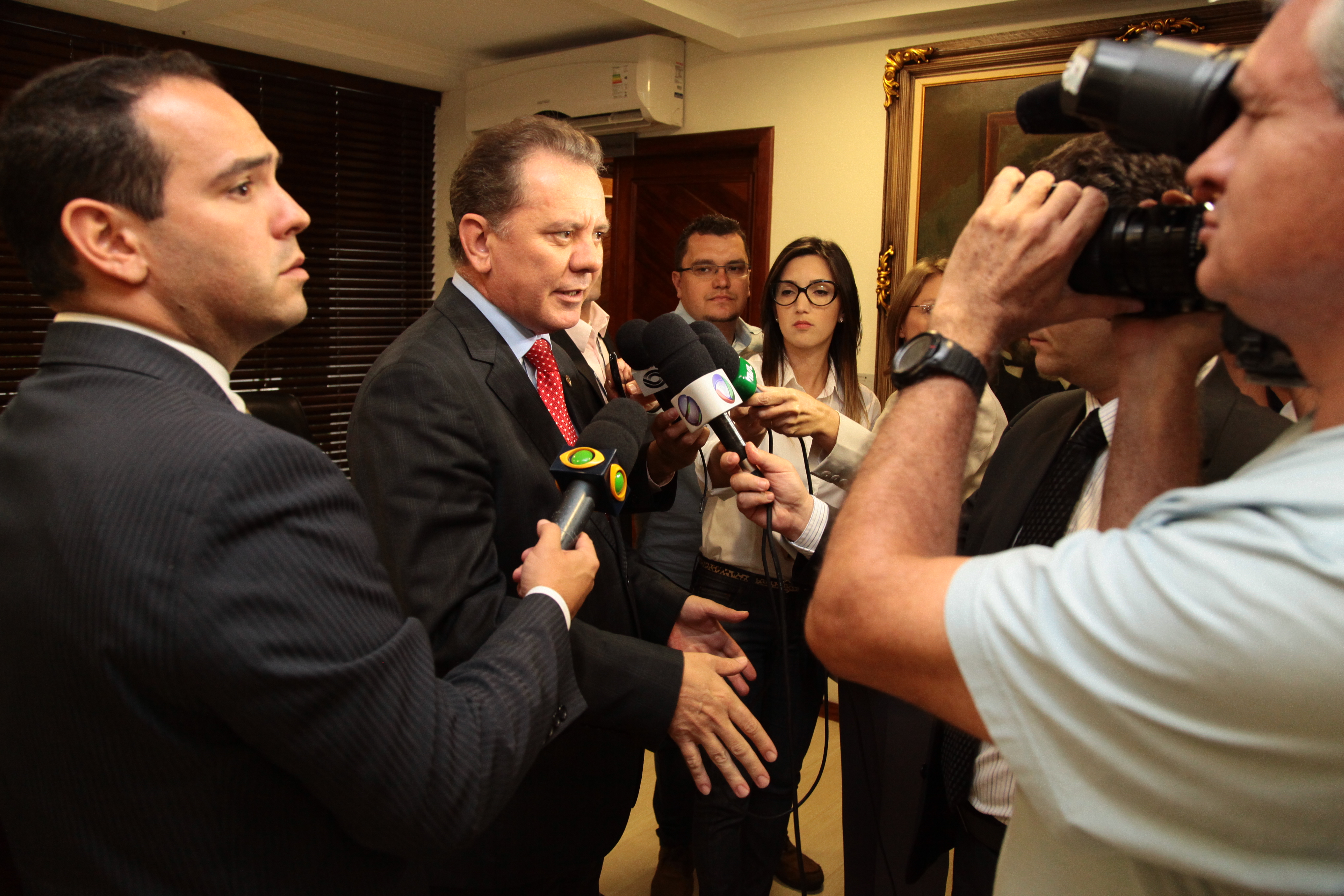 Entrevista Coletiva com o Presidente da Alesc, Deputado Joares Ponticelli. Foto: Miriam Zomer