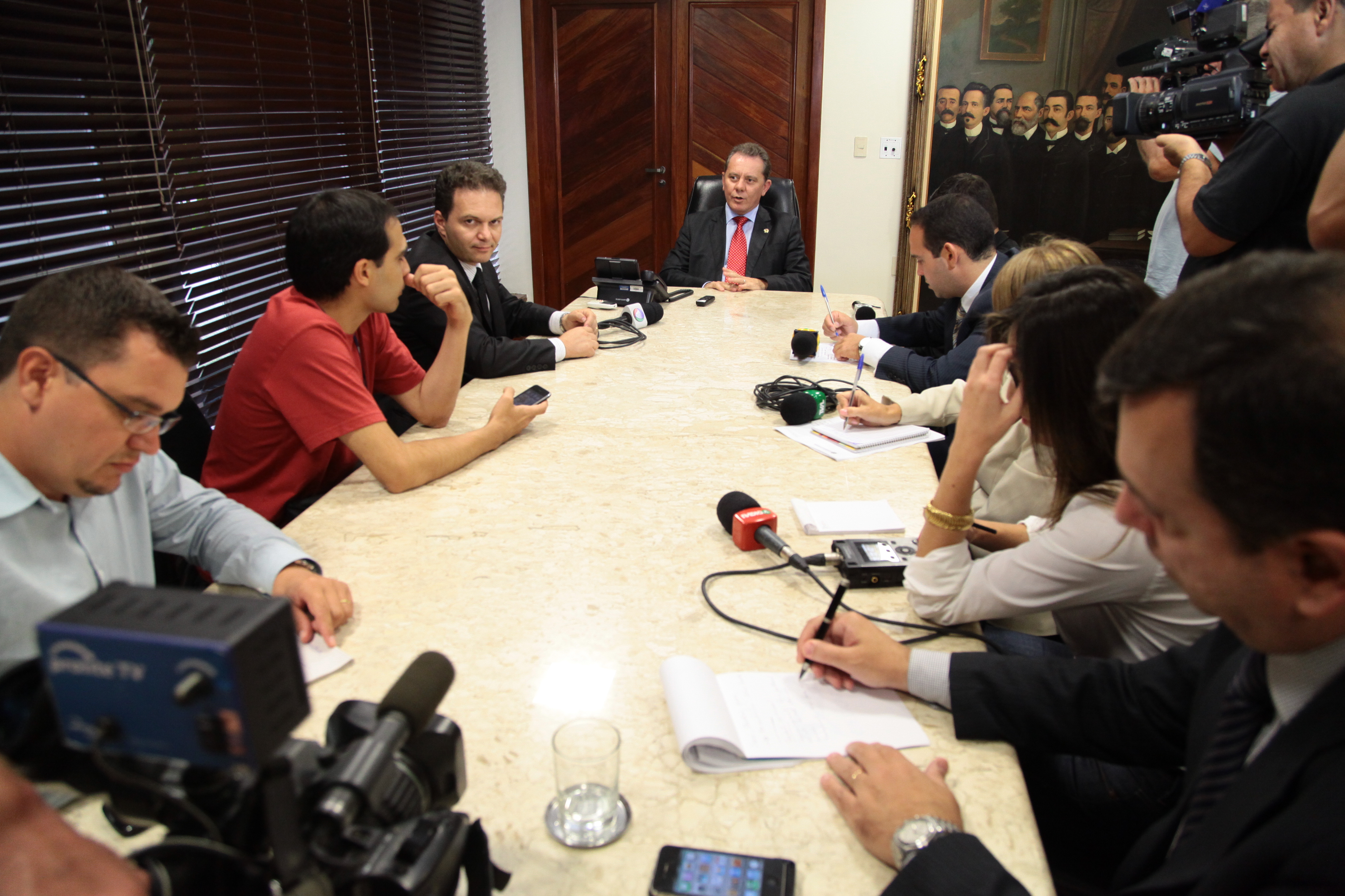 Entrevista Coletiva com o Presidente da Alesc, Deputado Joares Ponticelli. Foto: Miriam Zomer