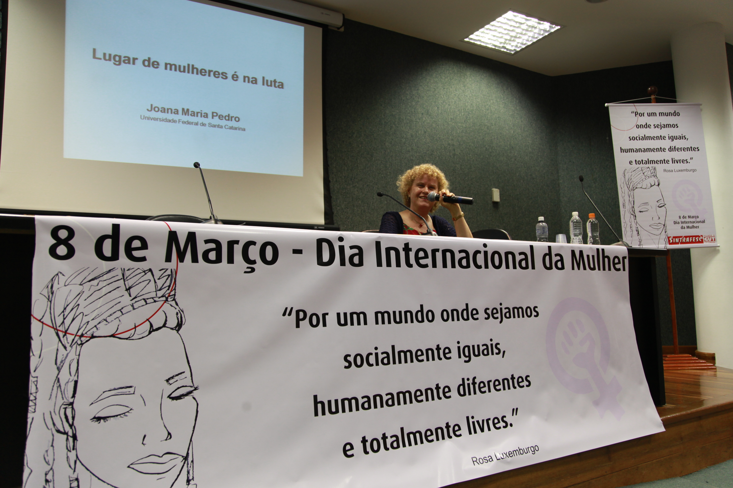 Seminário Comemorativo ao Dia Internacional da Mulher - Joana Maria Pedro - Foto: Lucas Gabriel Diniz