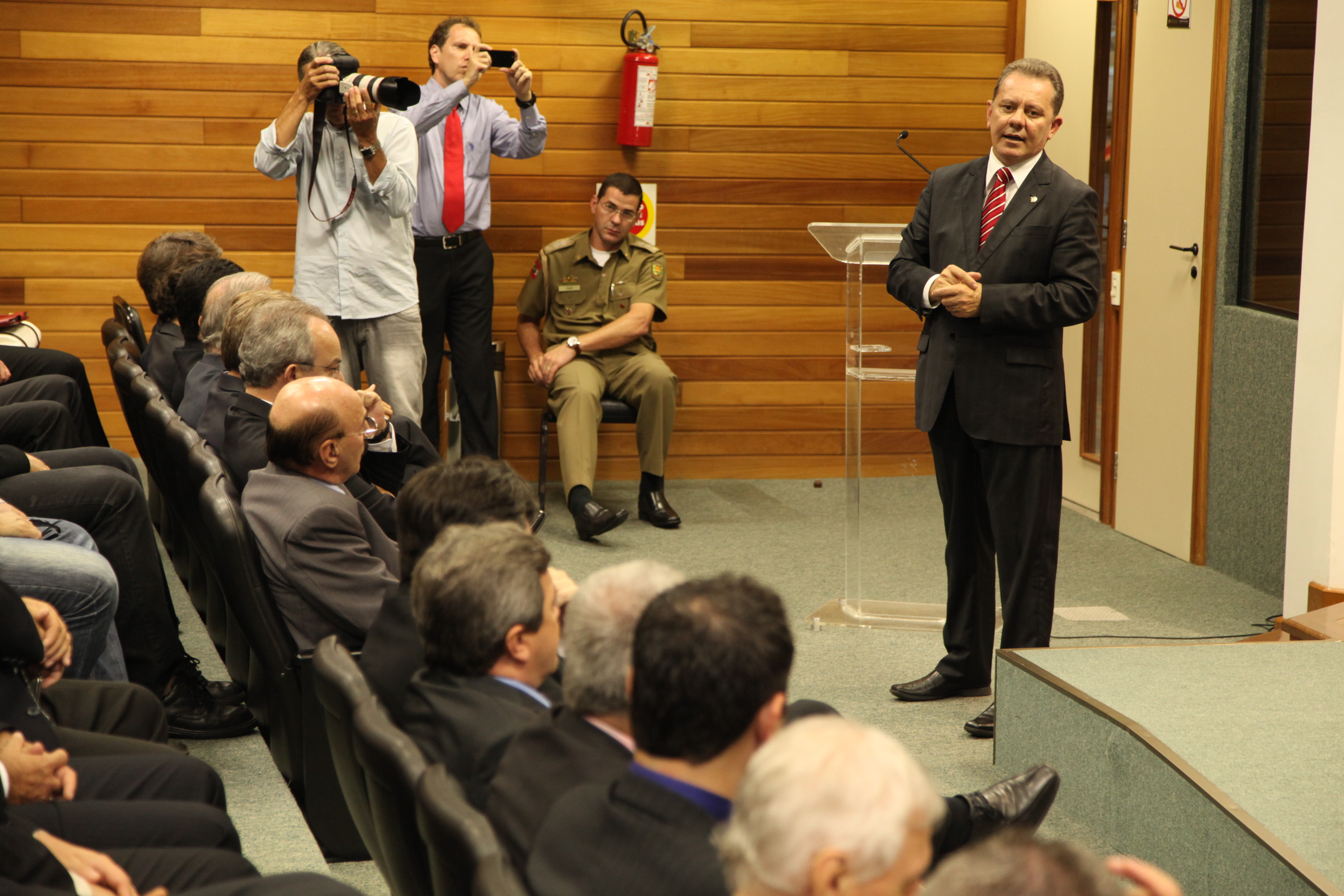 Audiência sobre o Centro de Inovação de Tubarão. Presidente da Alesc, Deputado Joares Ponticelli. Foto: Miriam Zomer