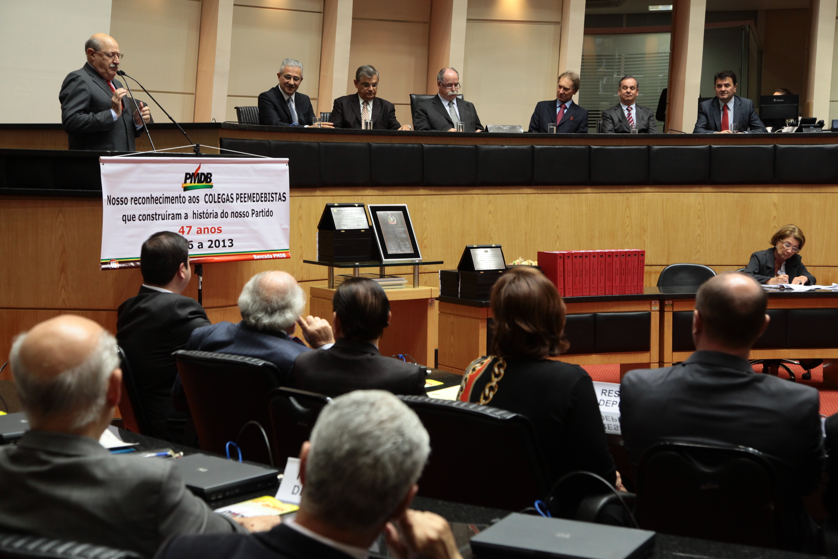 Sessão Especial em homenagem aos 47 anos de fundação do Partido do Movimento Democrático do Brasil - PMDB. Foto: Miriam Zomer