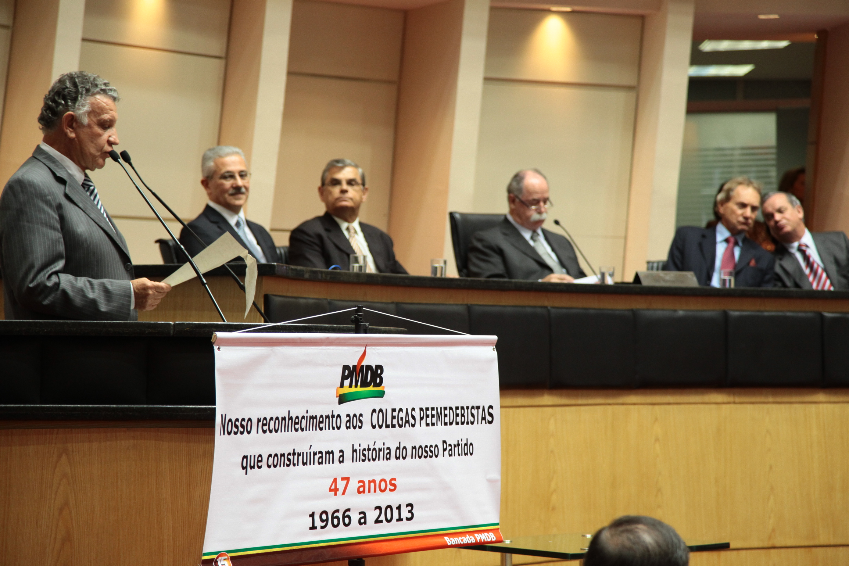 Sessão Especial em homenagem aos 47 anos de fundação do Partido do Movimento Democrático do Brasil - PMDB. Foto: Miriam Zomer