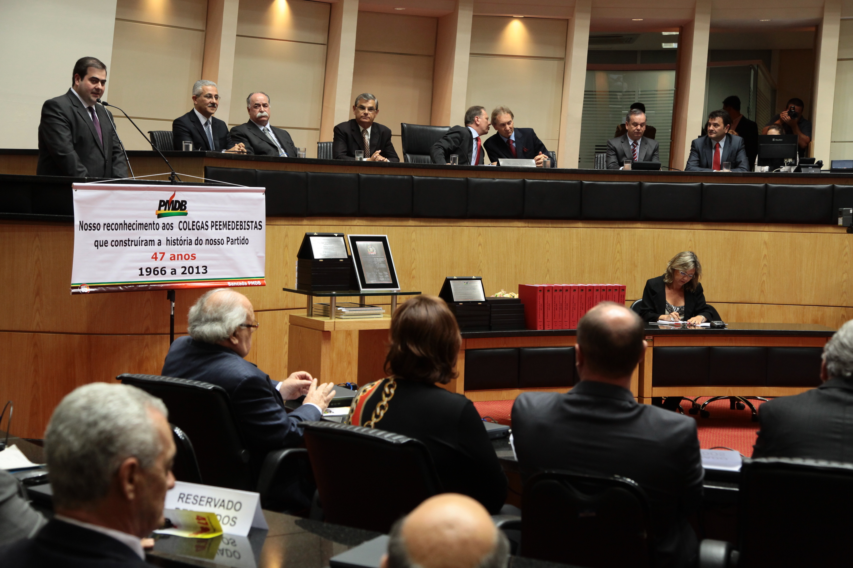 Sessão Especial em homenagem aos 47 anos de fundação do Partido do Movimento Democrático do Brasil - PMDB. Foto: Miriam Zomer
