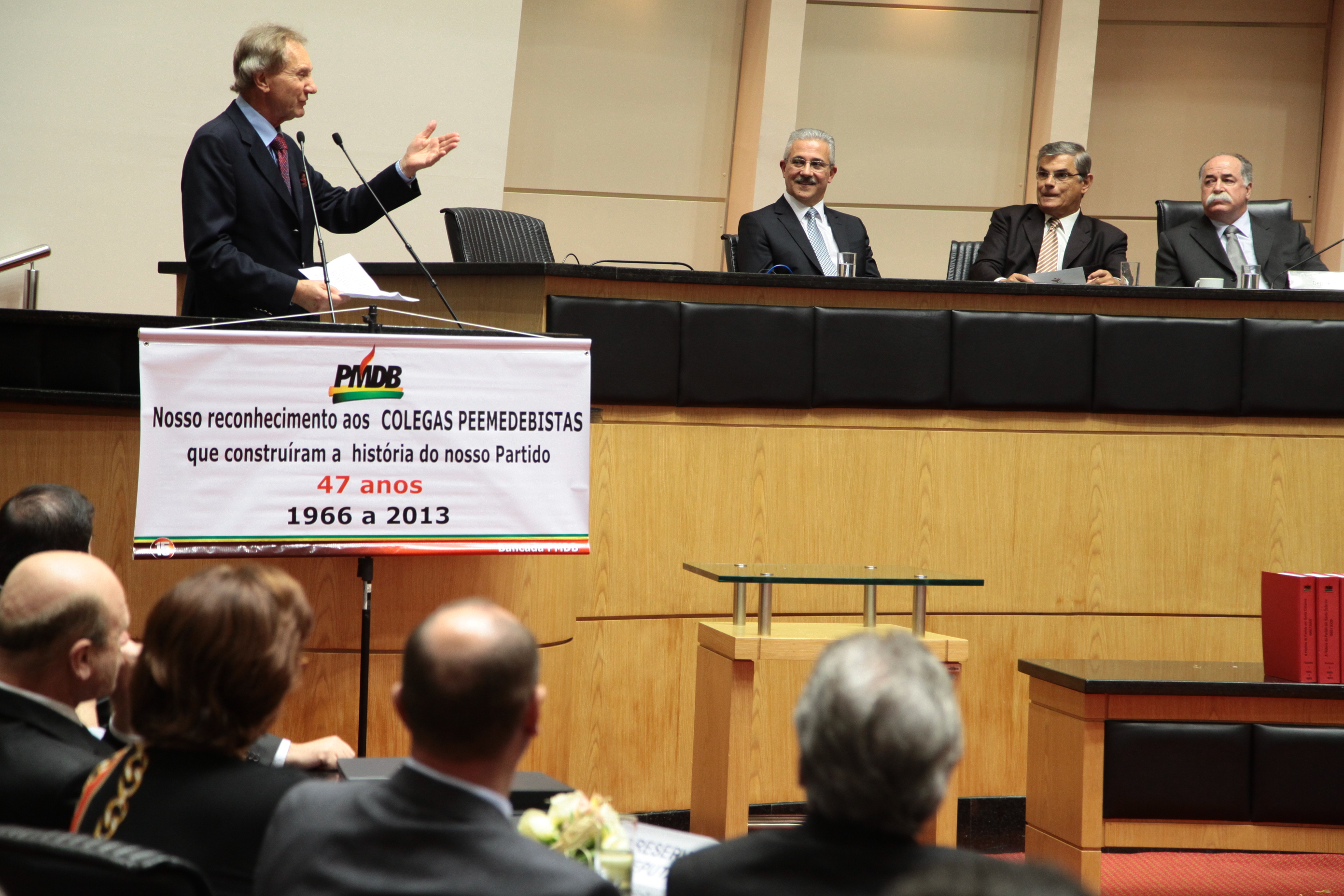 Sessão Especial em homenagem aos 47 anos de fundação do Partido do Movimento Democrático do Brasil - PMDB. Foto: Miriam Zomer