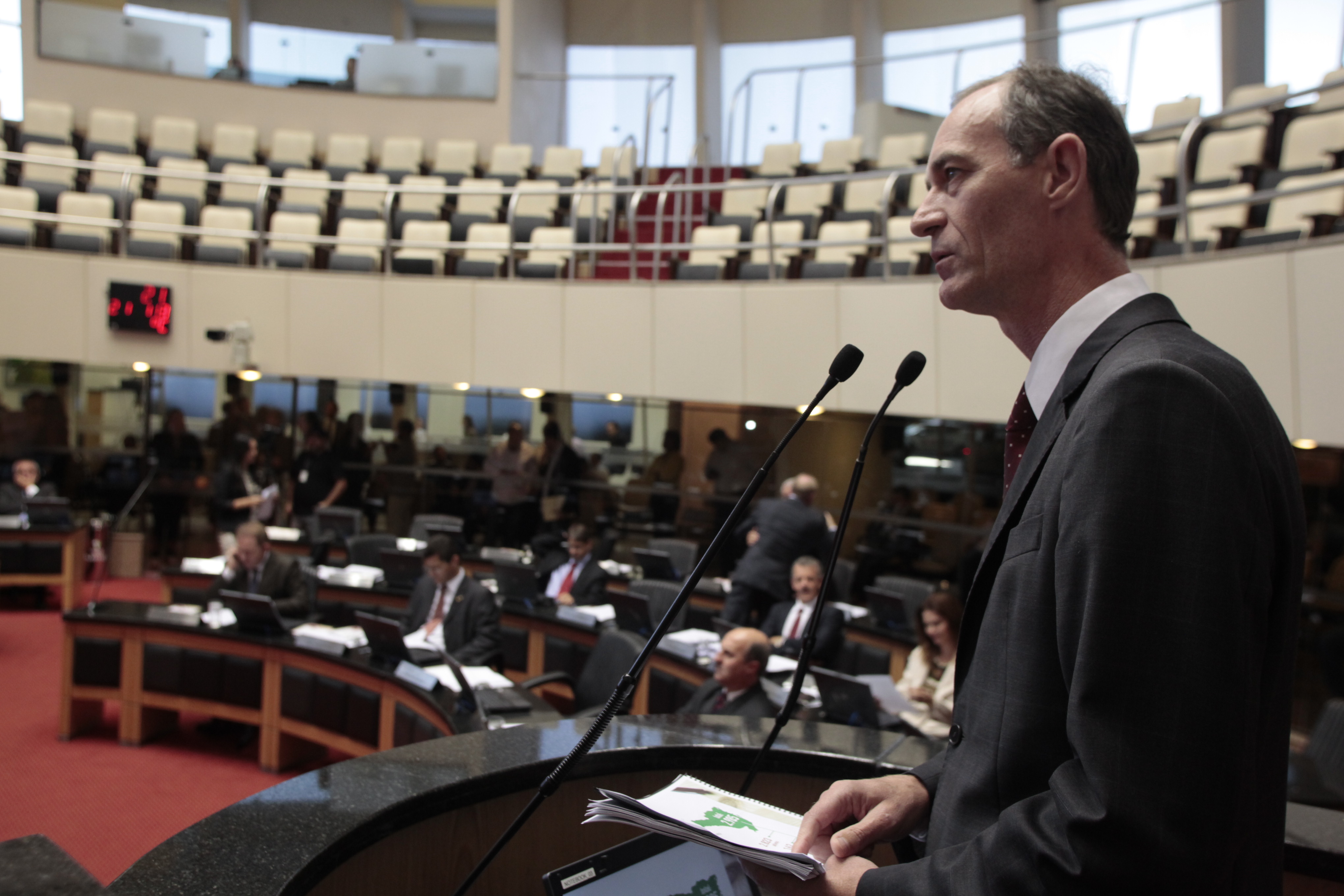 Apresentação do relatório de Gestão Institucional do Ministério Público pelo Procurador Geral Lio Marin. Foto: Carlos Kilian