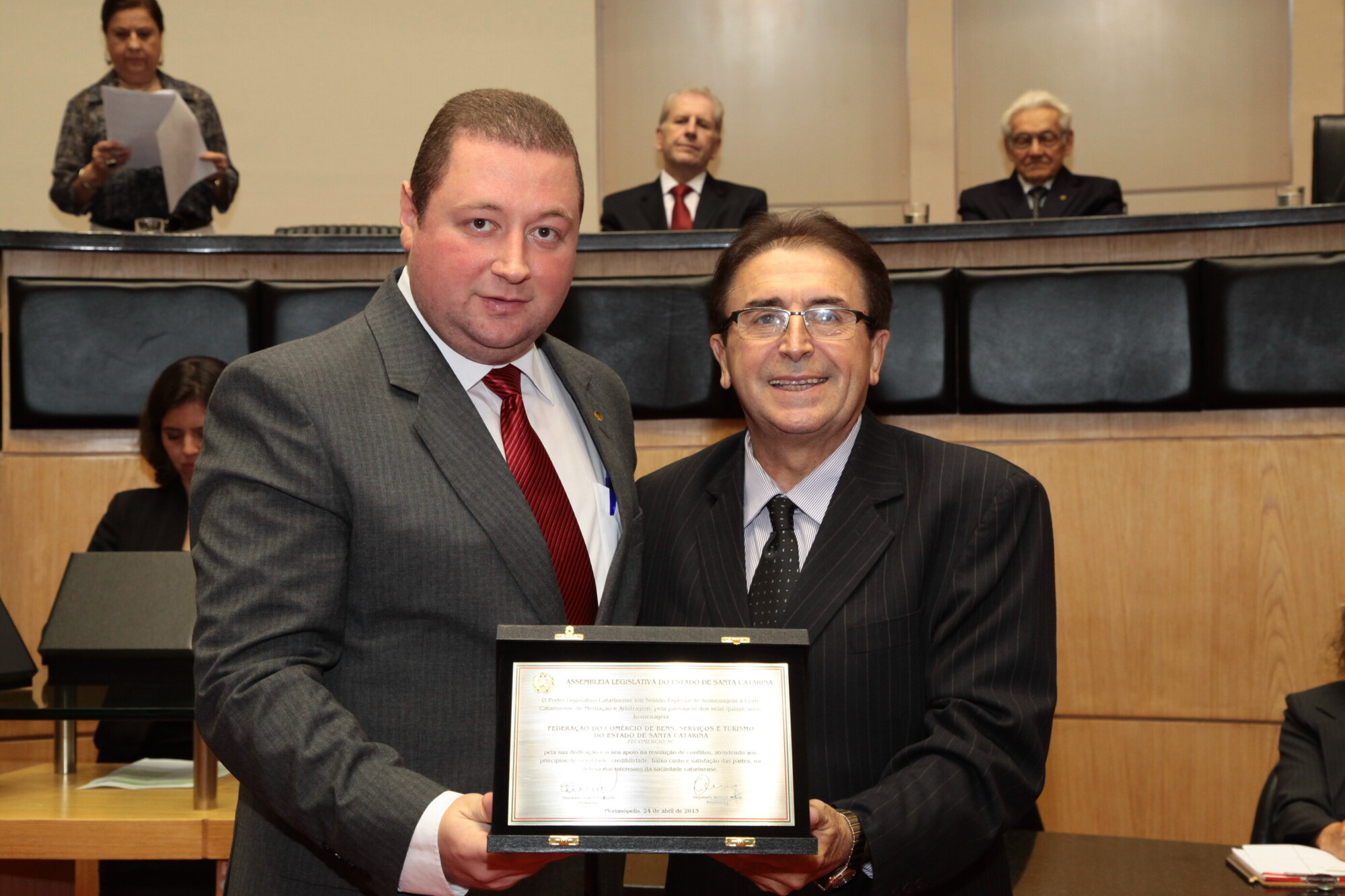 Sessão Especial em homenagem à Corte Catarinense de Mediação e Arbitragem pela passagem dos seus 15 anos. Foto: Alberto Neves