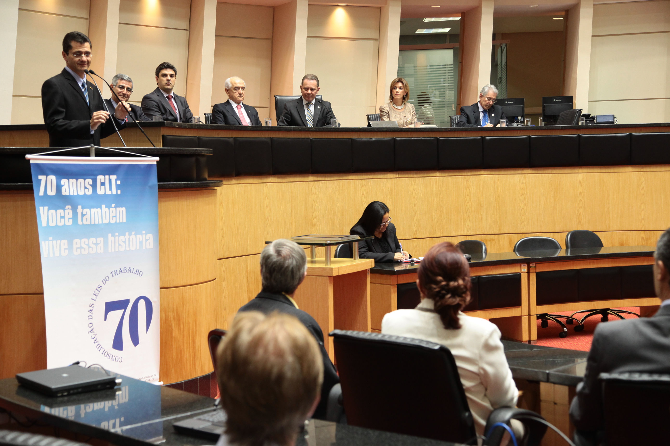 Sessão Especial em comemoração pelo transcurso dos 70 anos de edição do Decreto-lei 5.452, de 1° de maio de 1943 que aprovou a Consolidação das Leis do Trabalho - CLT. Foto: Miriam Zomer