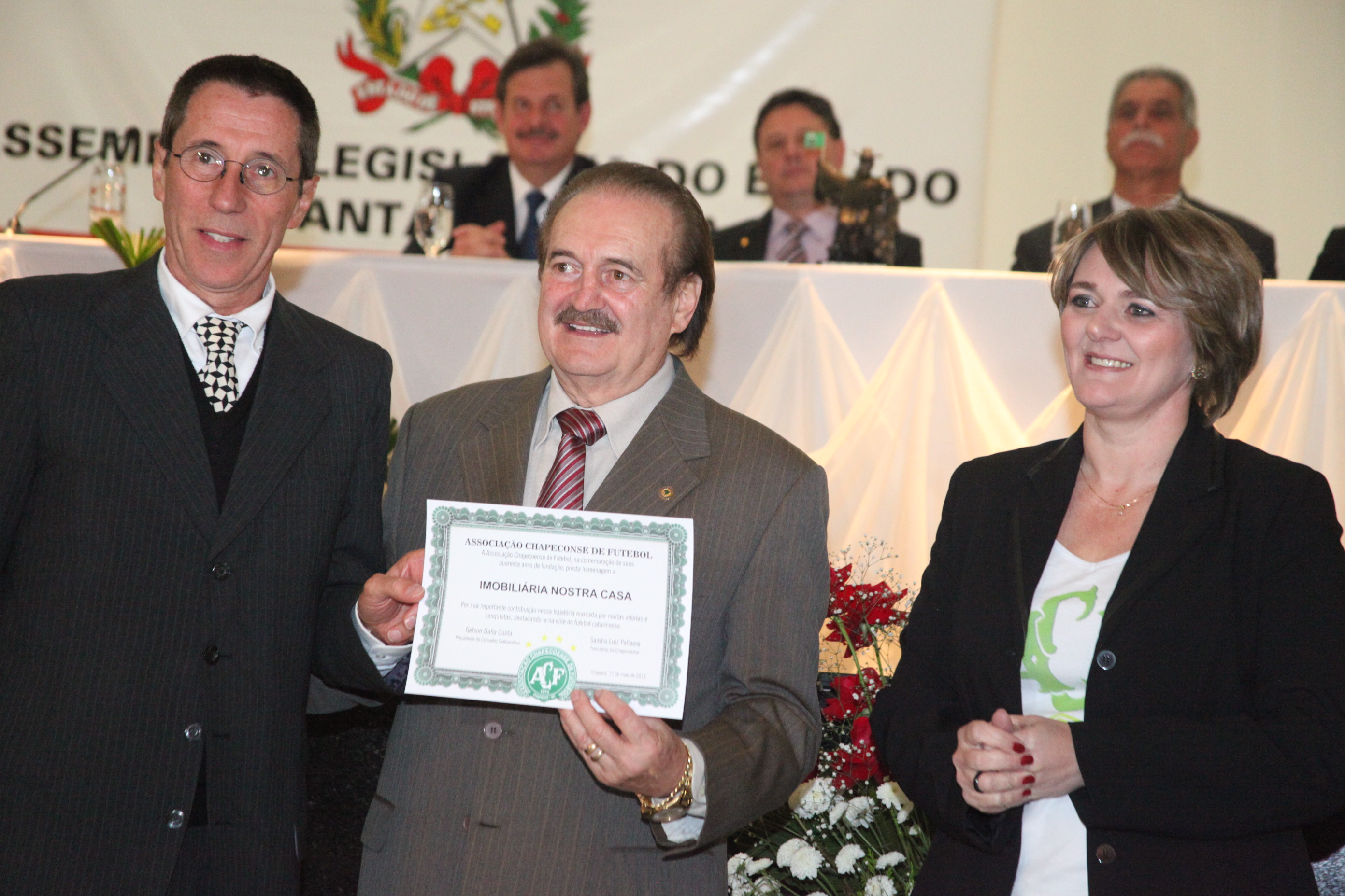 Parlamento homenageia a Chapecoense pelos seus 40 anos de história. Foto: Fábio Queiroz